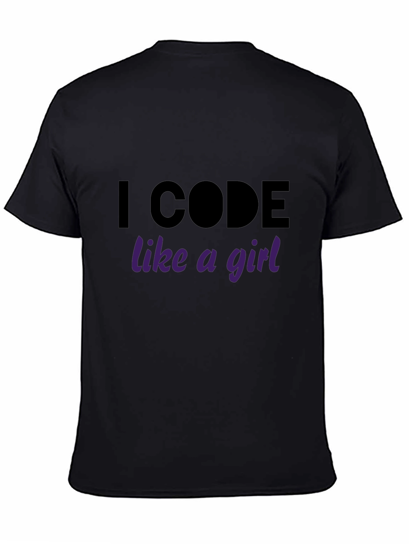 I Code Like A Girl Black Tee