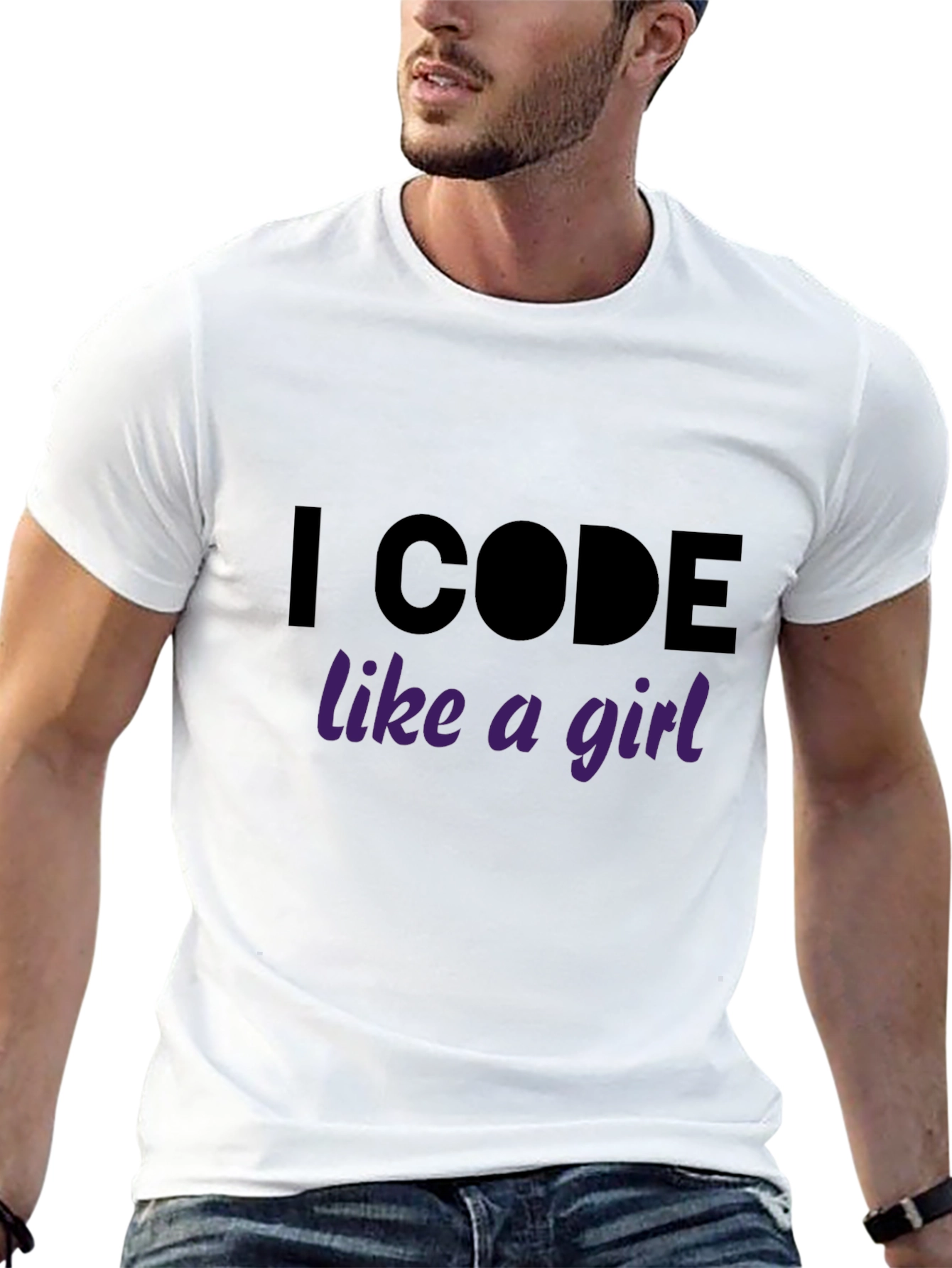 I Code Like A Girl Black Tee
