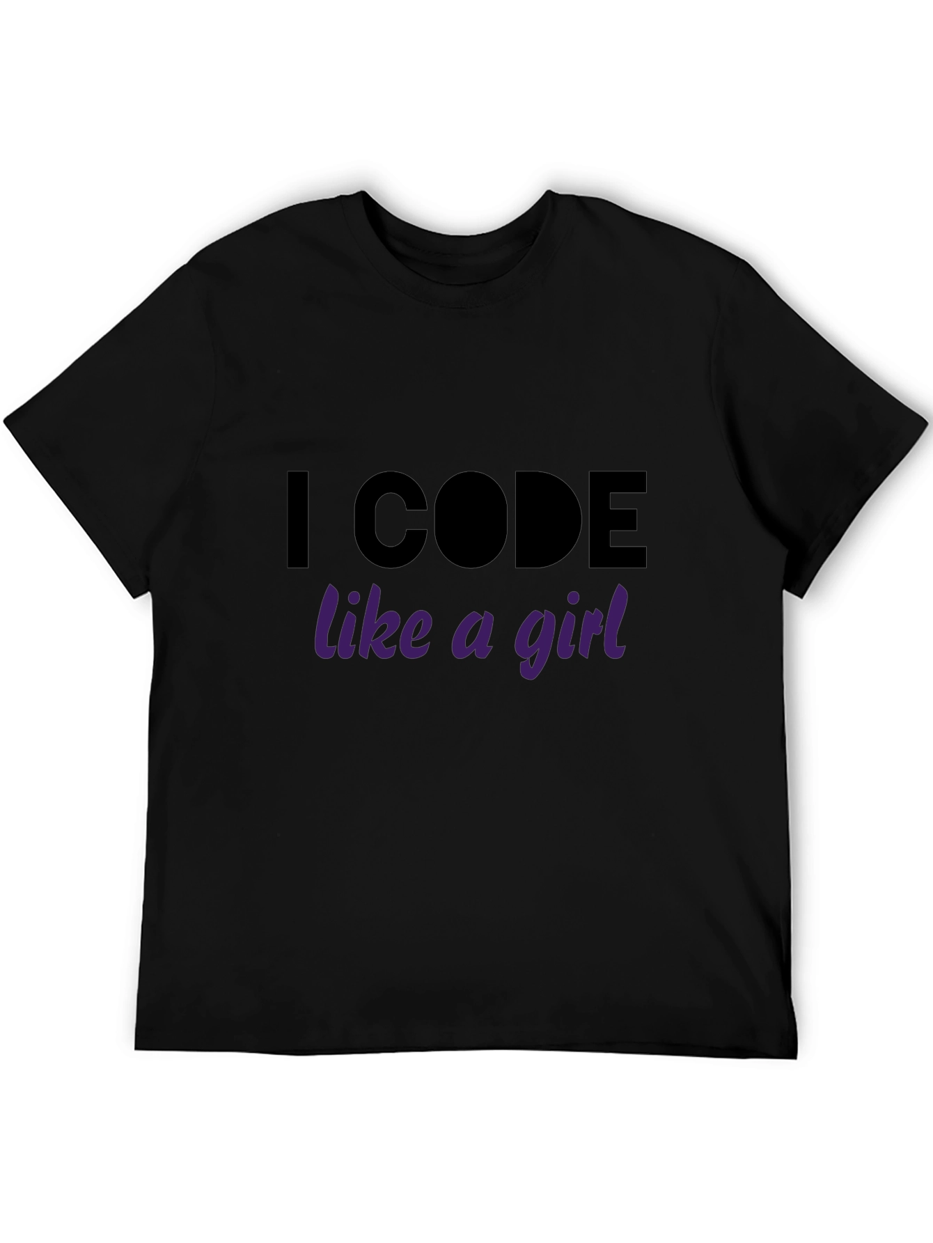 I Code Like A Girl Black Tee