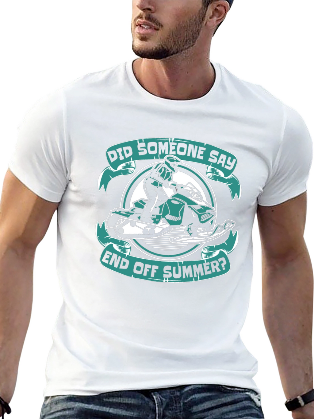 End of Summer Snowmobile Graphic T-Shirt