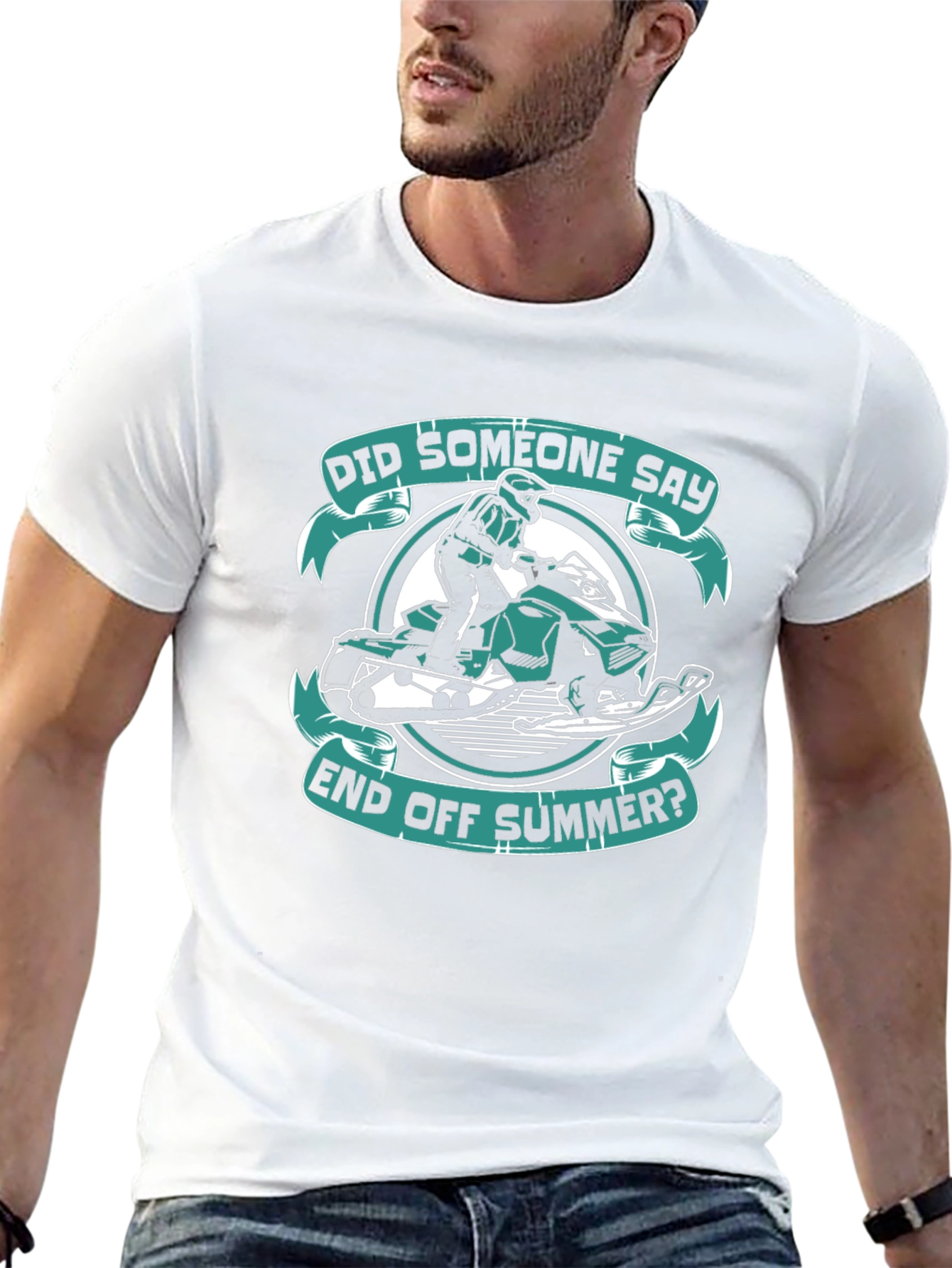 End of Summer Snowmobile Graphic T-Shirt