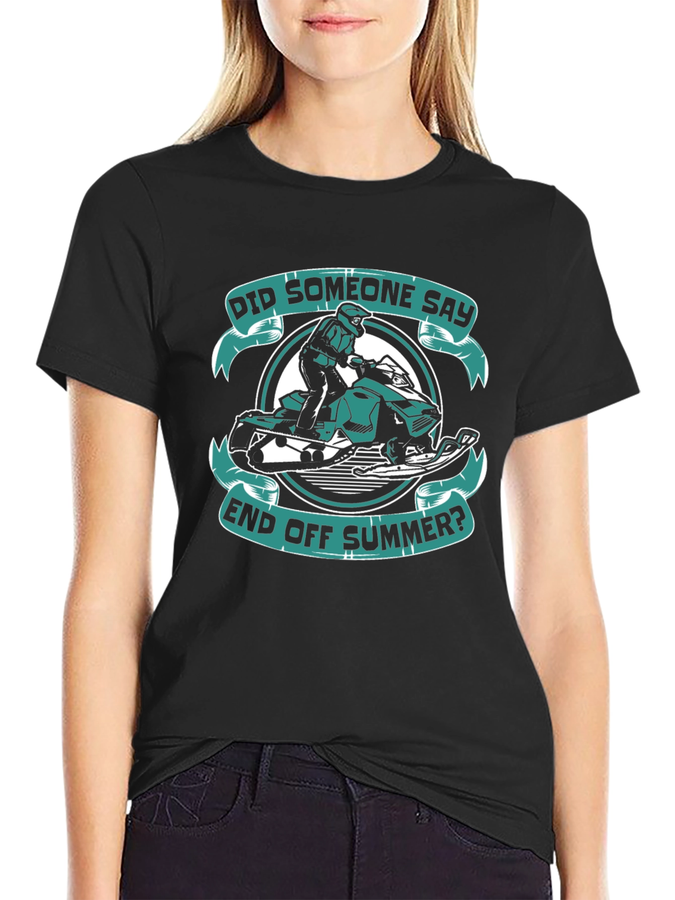 End of Summer Snowmobile Graphic T-Shirt