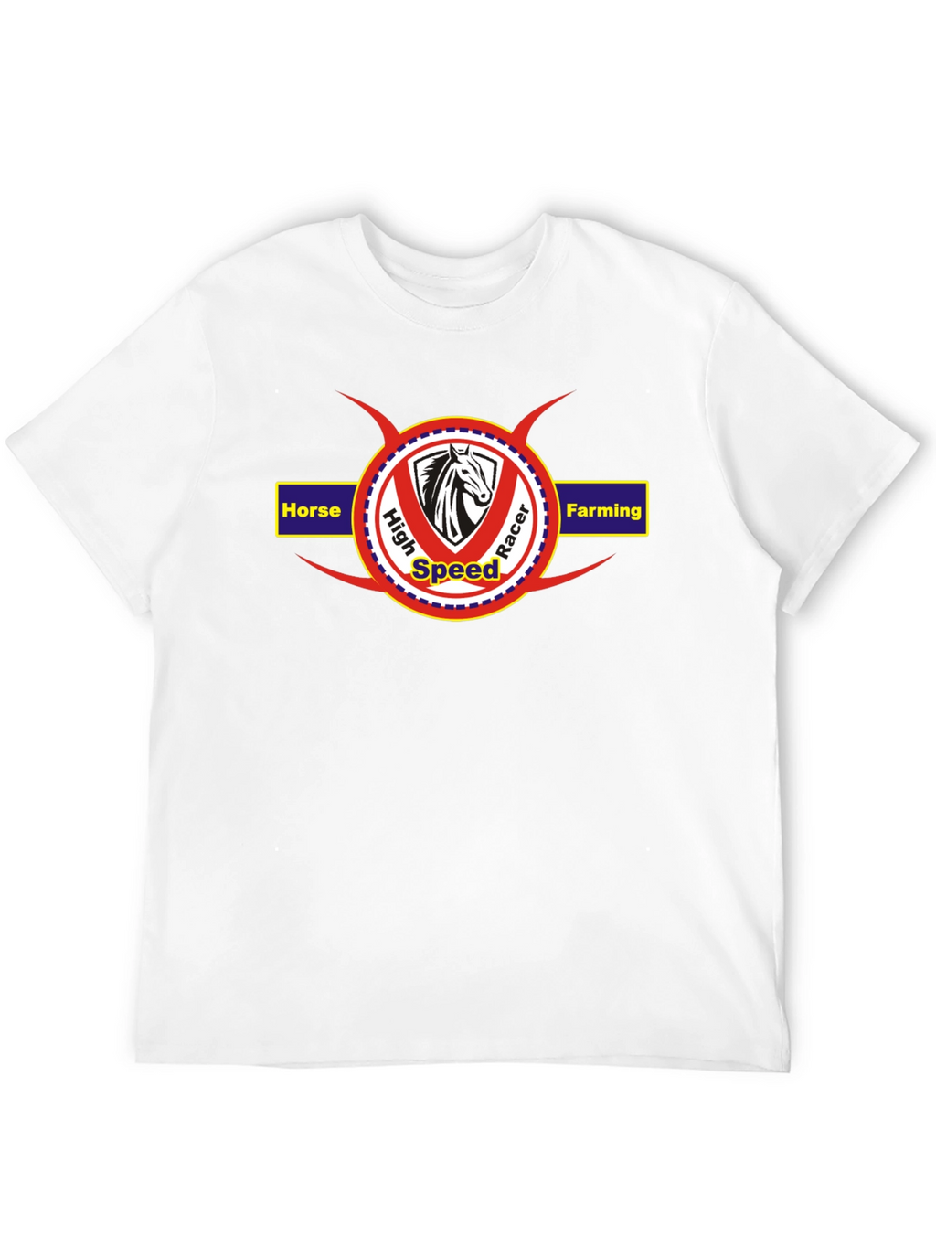 Horse High Speed Racer Farming Graphic T-Shirt
