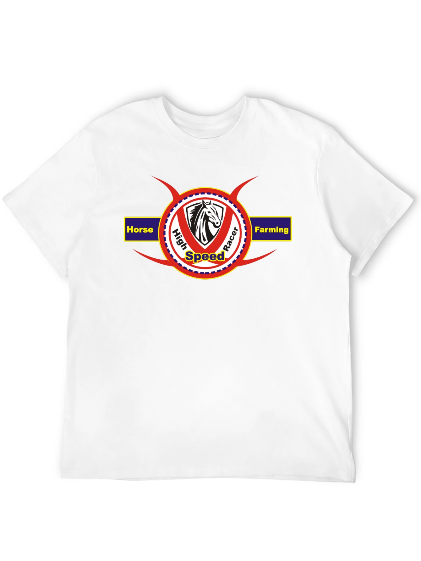 Horse High Speed Racer Farming Graphic T-Shirt