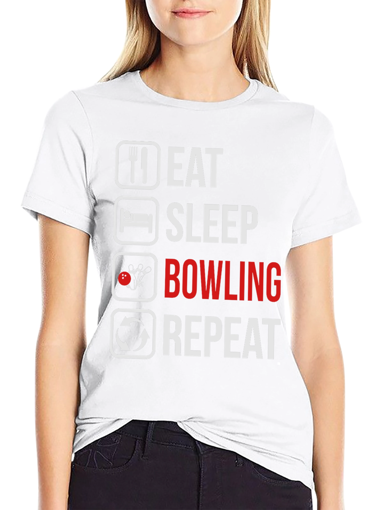Eat Sleep Bowling Repeat T-Shirt