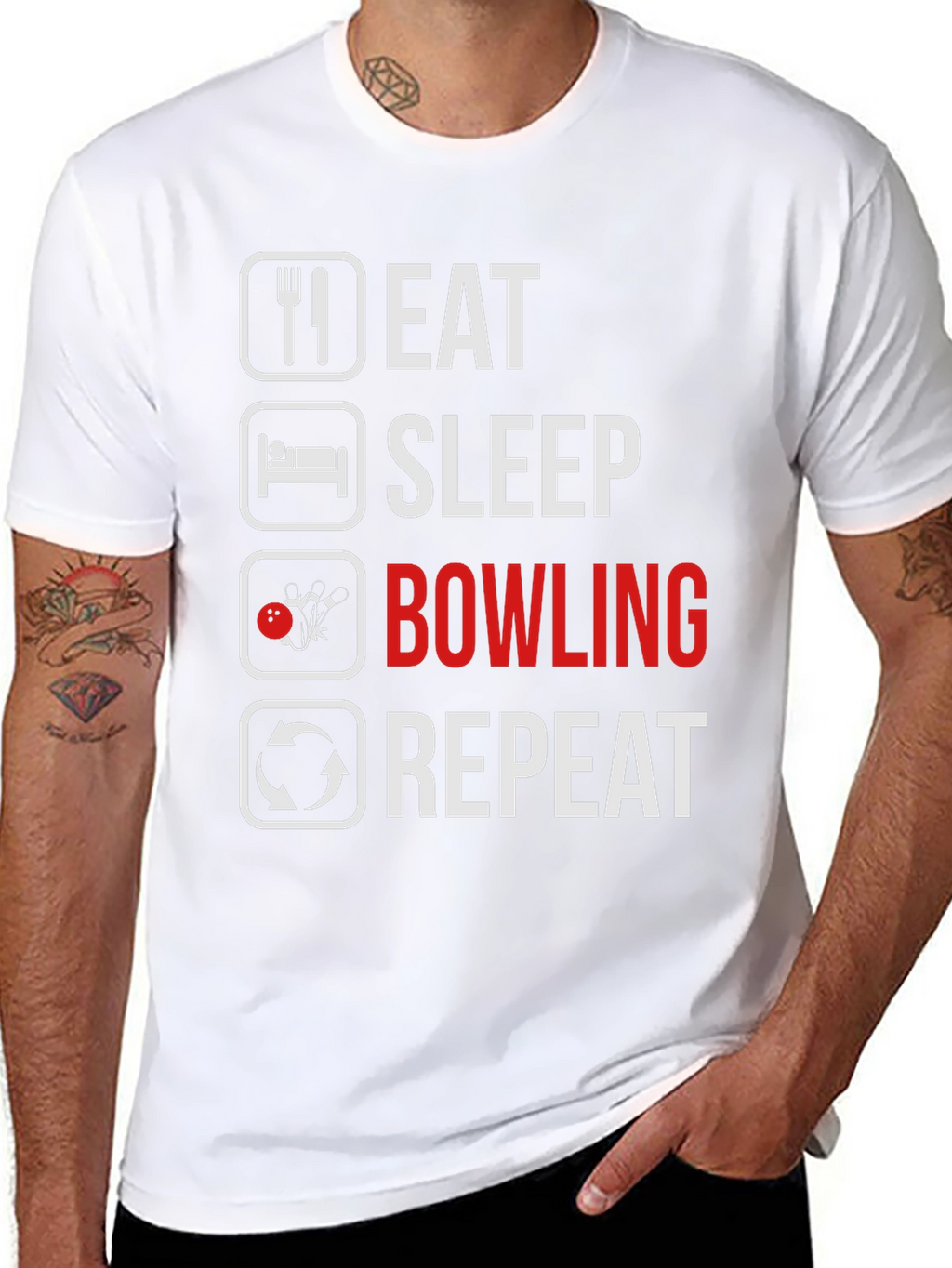 Eat Sleep Bowling Repeat T-Shirt