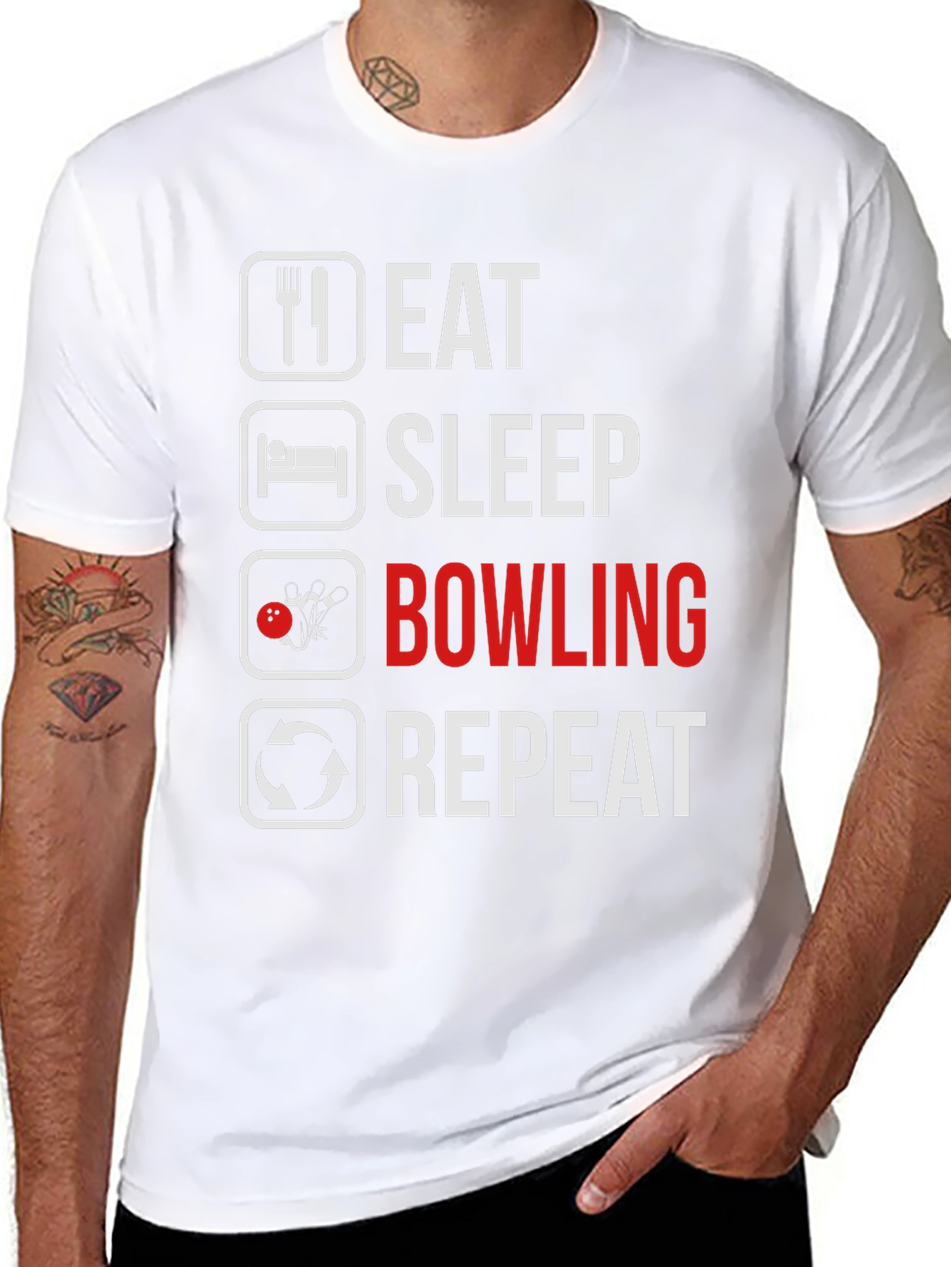 Eat Sleep Bowling Repeat T-Shirt