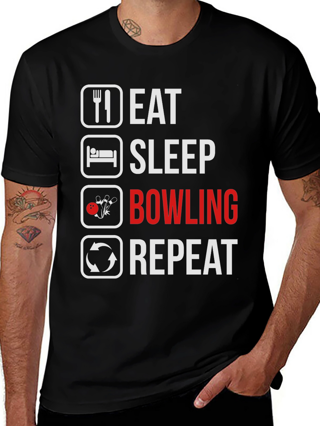 Eat Sleep Bowling Repeat T-Shirt