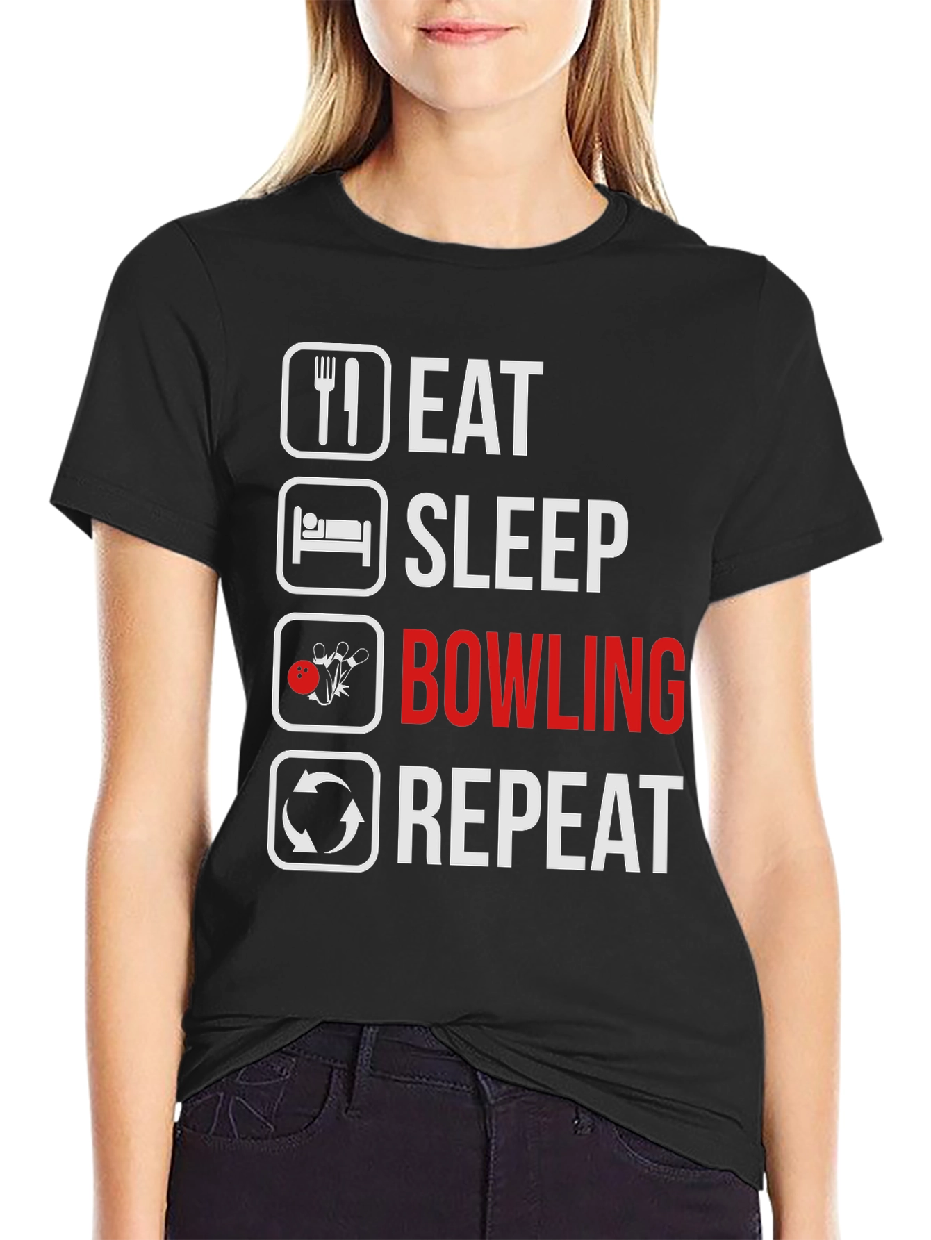 Eat Sleep Bowling Repeat T-Shirt
