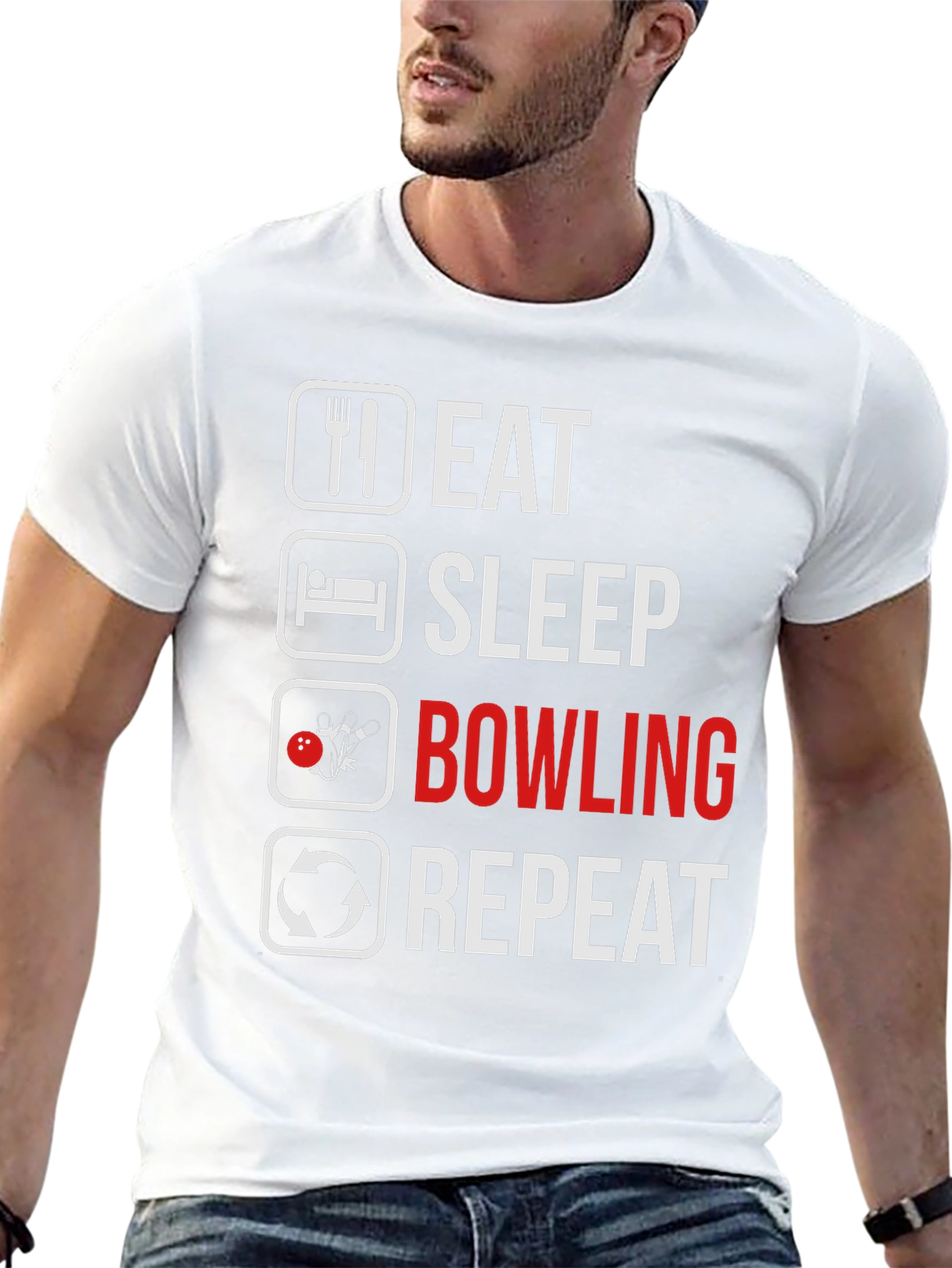 Eat Sleep Bowling Repeat T-Shirt