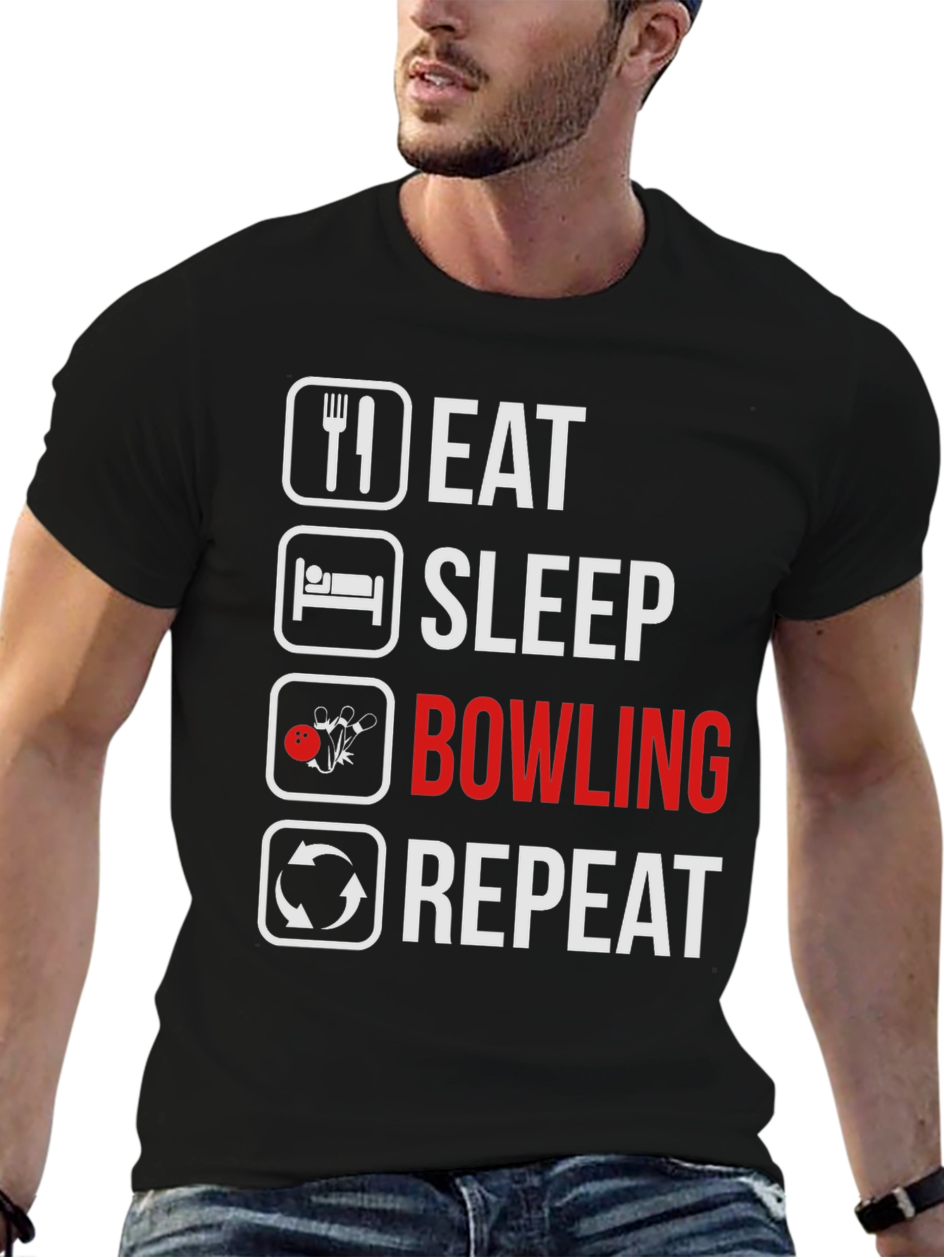 Eat Sleep Bowling Repeat T-Shirt