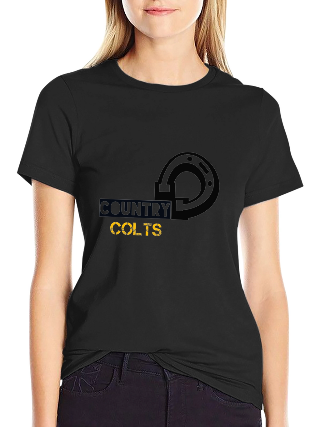 Country Colts Black Graphic Tee