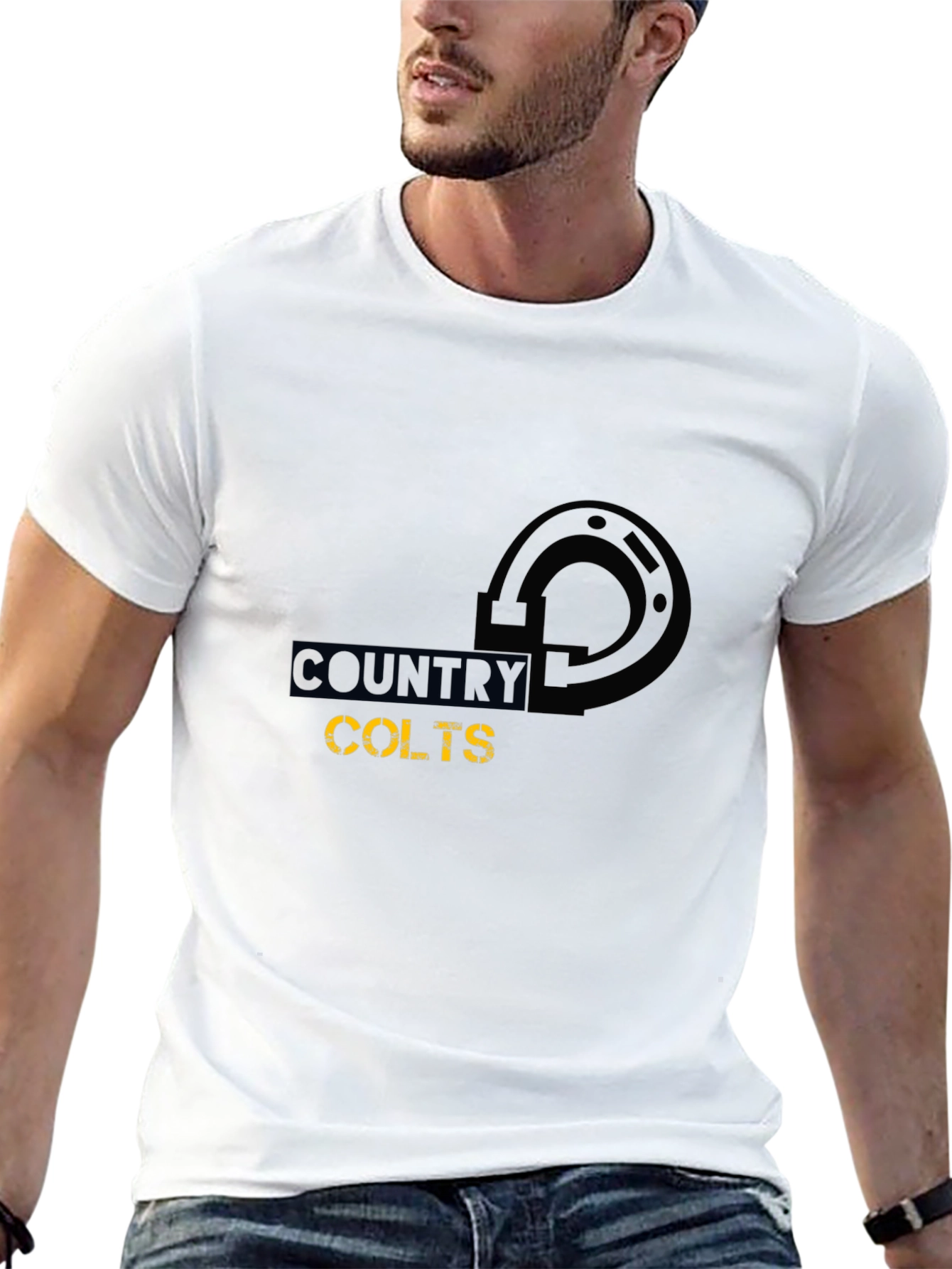 Country Colts Black Graphic Tee