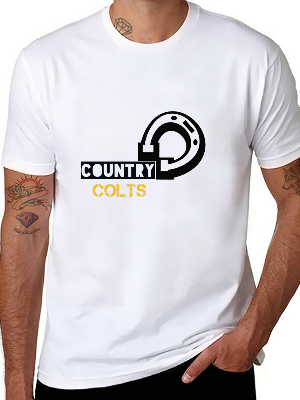 Country Colts Black Graphic Tee