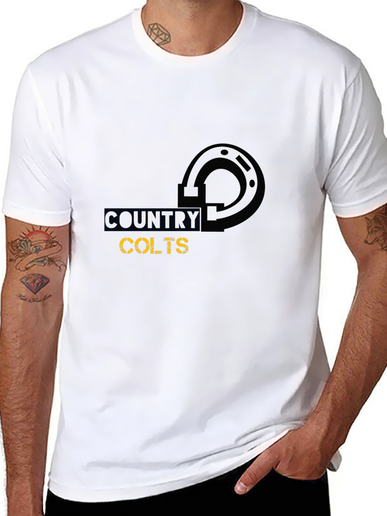 Country Colts Black Graphic Tee