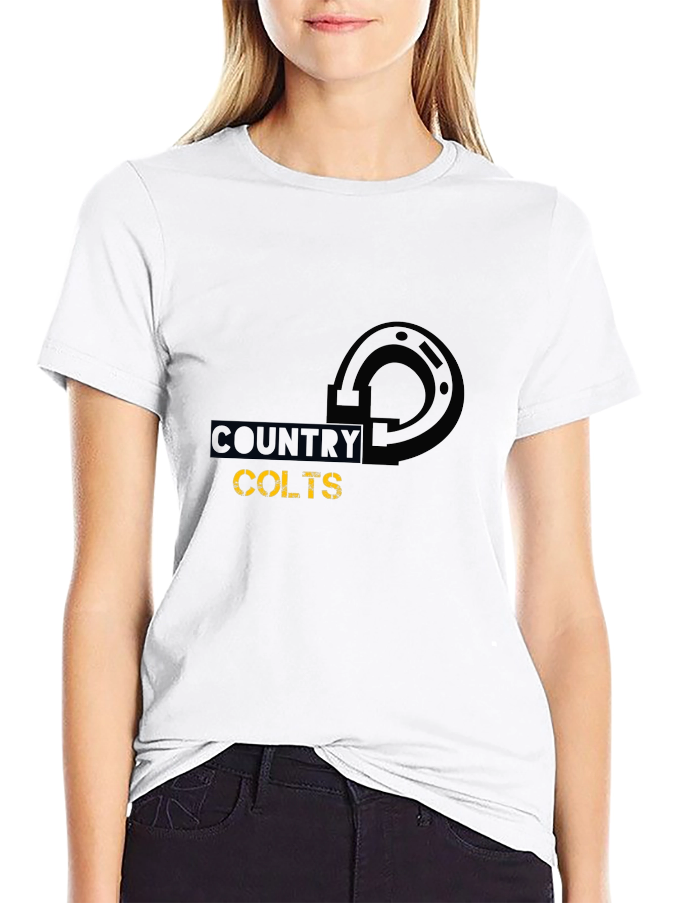 Country Colts Black Graphic Tee