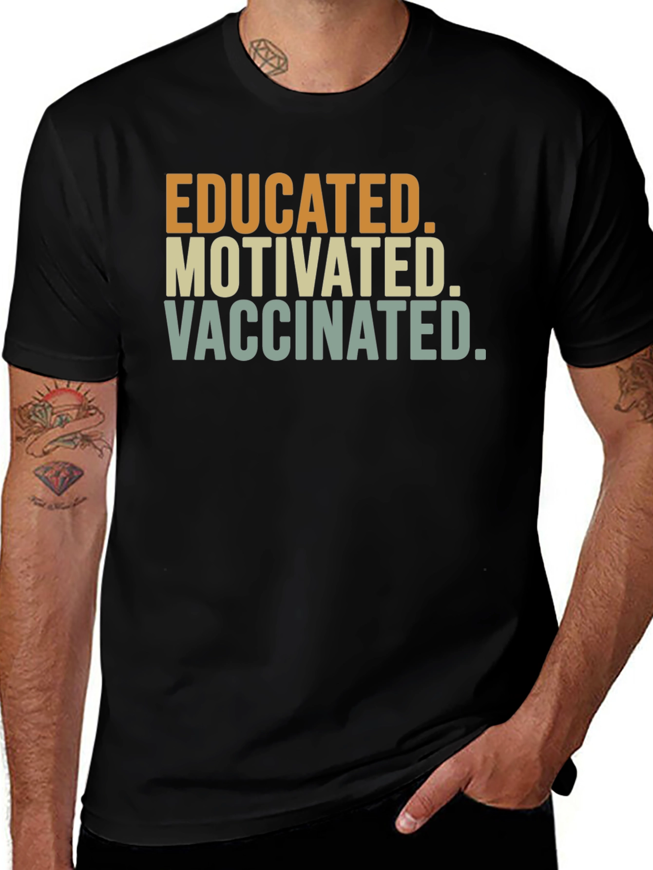 Educated Motivated Vaccinated T-Shirt