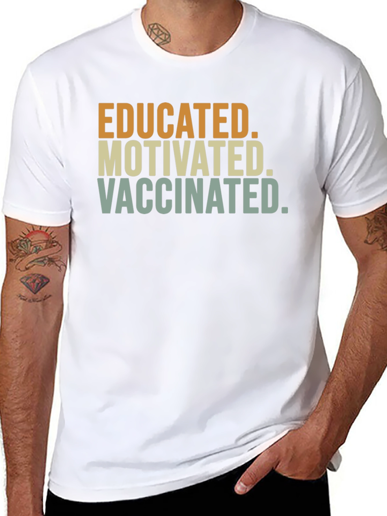 Educated Motivated Vaccinated T-Shirt