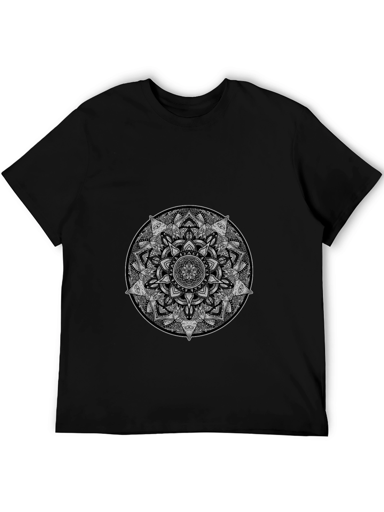 Mandala Graphic Print T-Shirt - Stylish Cotton Blend Tee