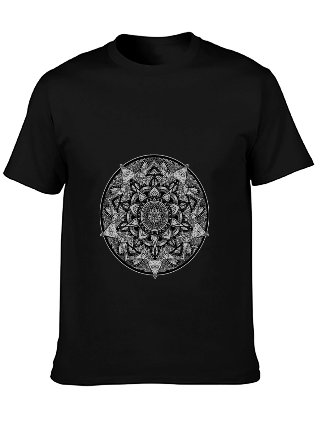 Mandala Graphic Print T-Shirt - Stylish Cotton Blend Tee