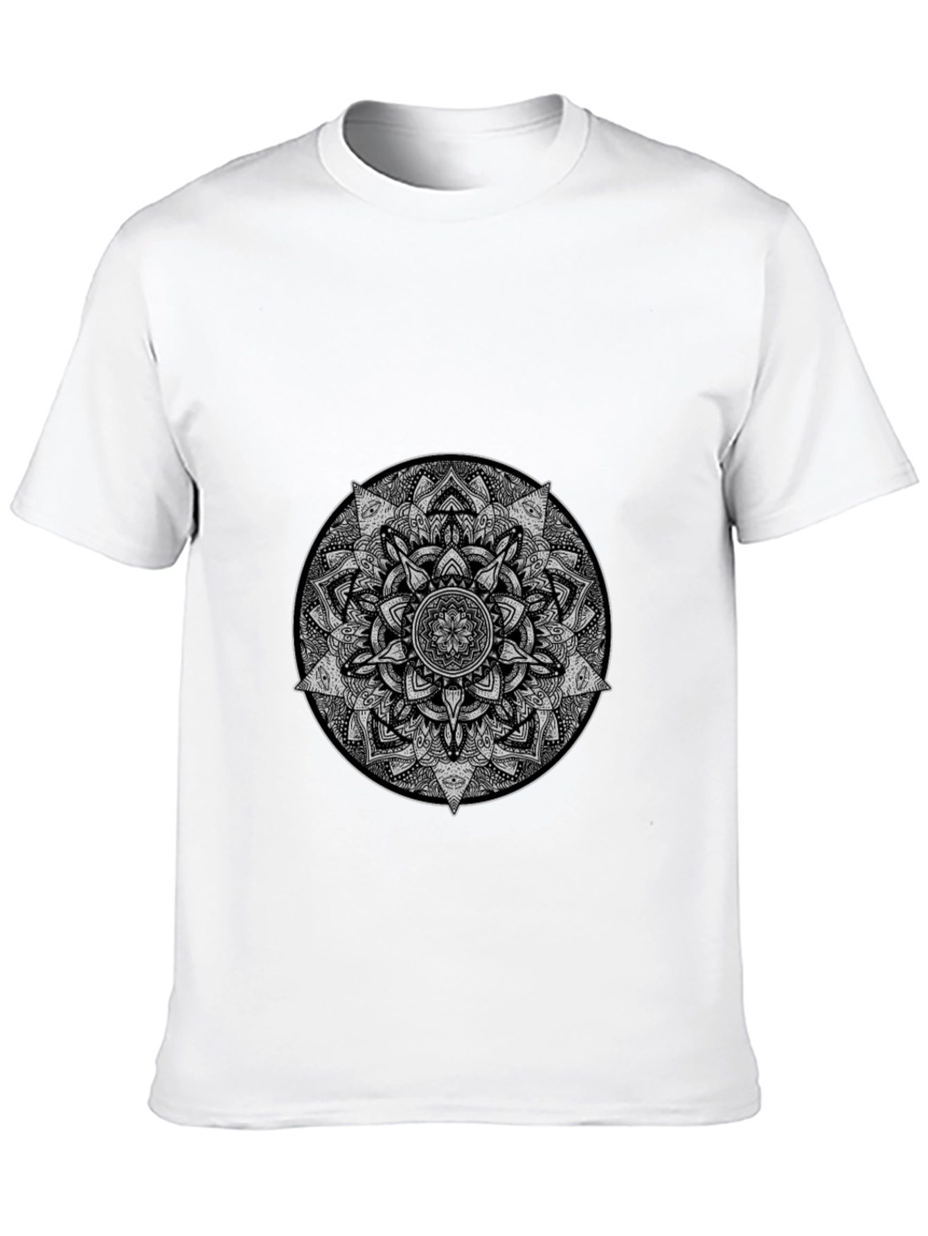 Mandala Graphic Print T-Shirt - Stylish Cotton Blend Tee