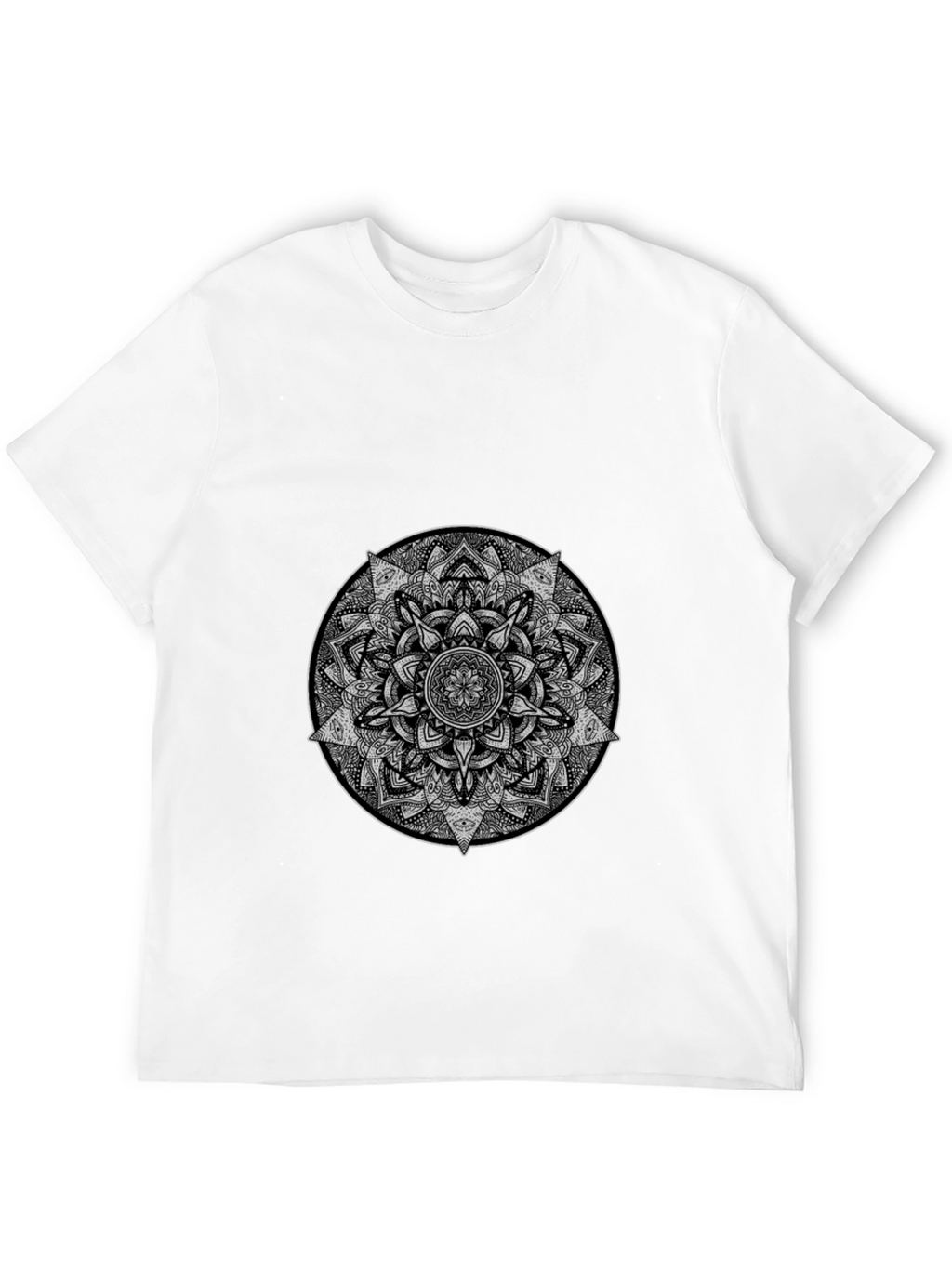Mandala Graphic Print T-Shirt - Stylish Cotton Blend Tee