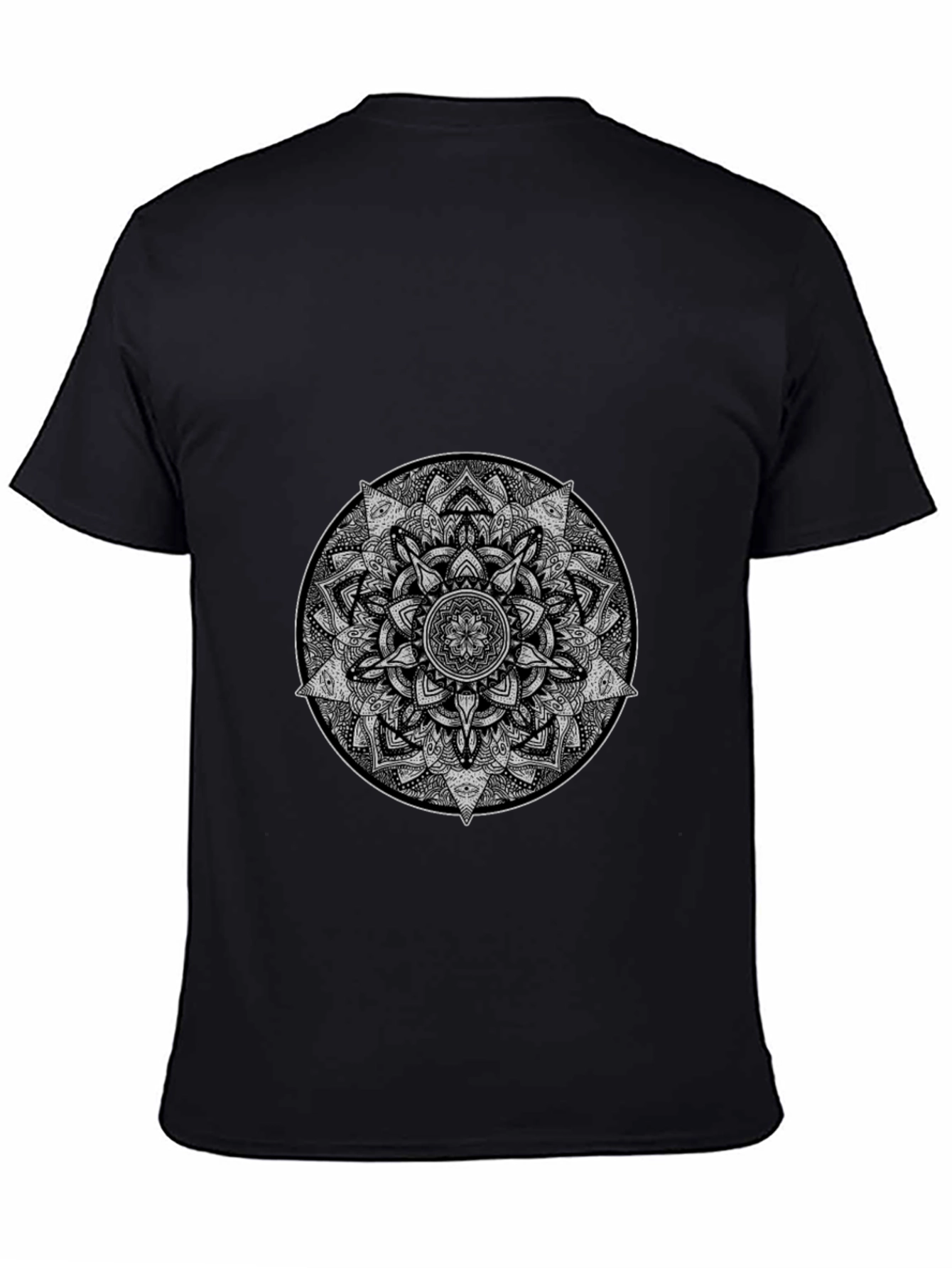 Mandala Graphic Print T-Shirt - Stylish Cotton Blend Tee