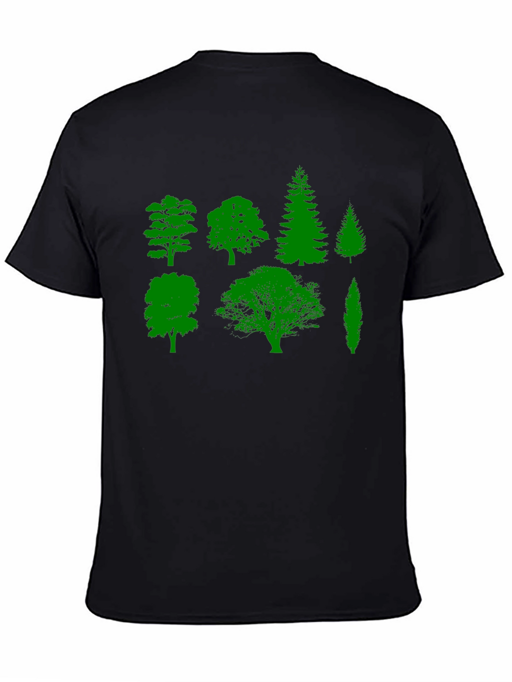 Nature Lovers Tree Silhouette Graphic Tee - Black