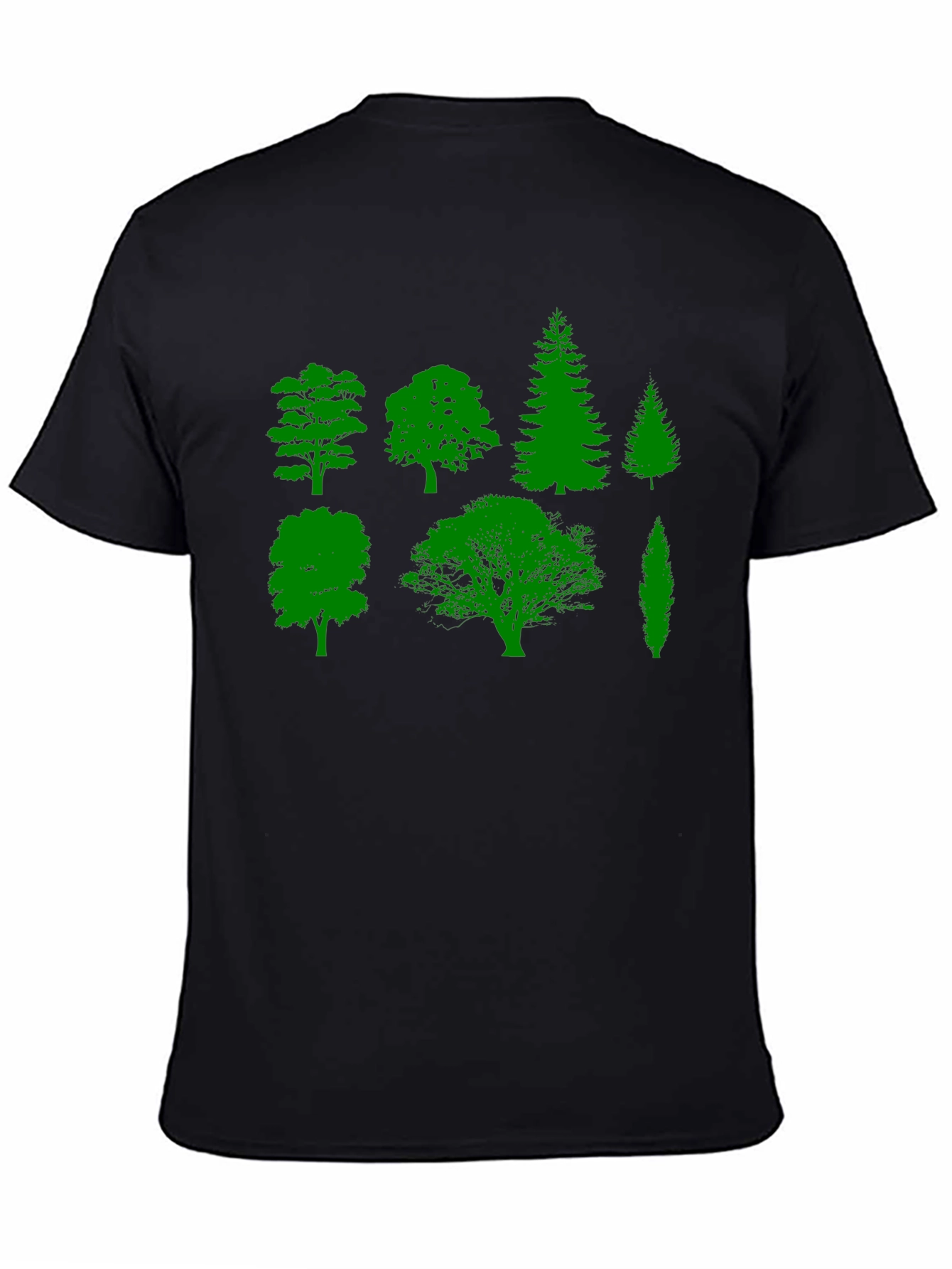 Nature Lovers Tree Silhouette Graphic Tee - Black