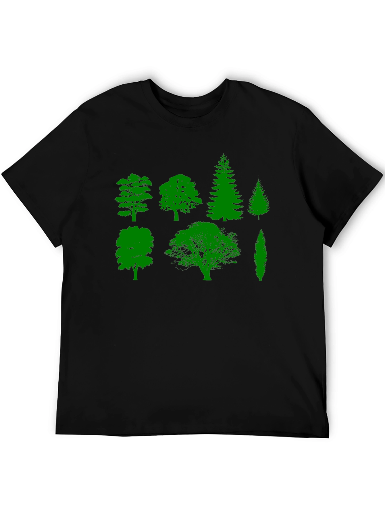 Nature Lovers Tree Silhouette Graphic Tee - Black