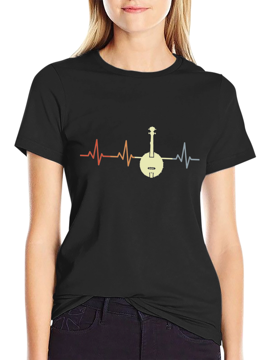Banjo Heartbeat T-Shirt - Music Lover Tee