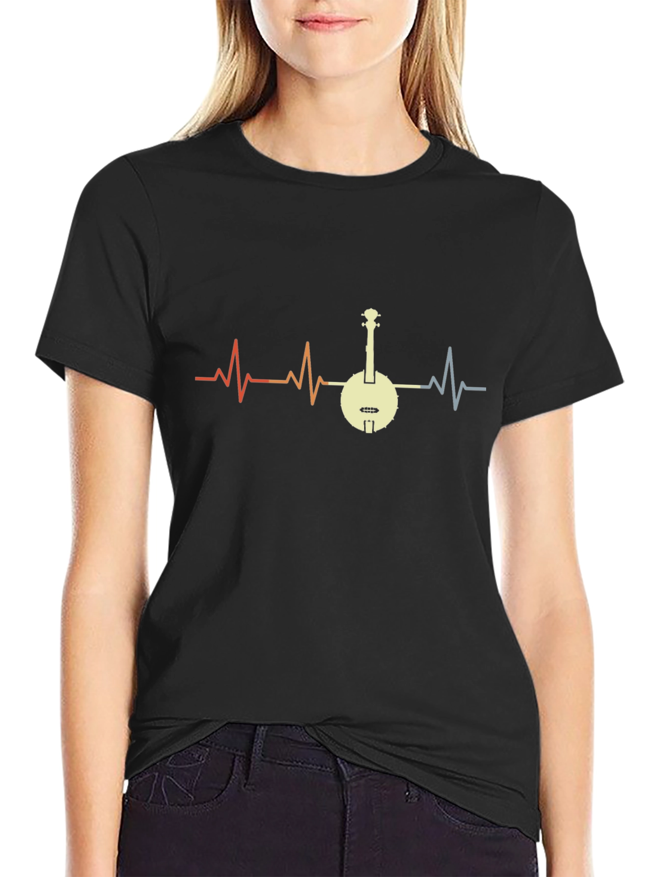 Banjo Heartbeat T-Shirt - Music Lover Tee