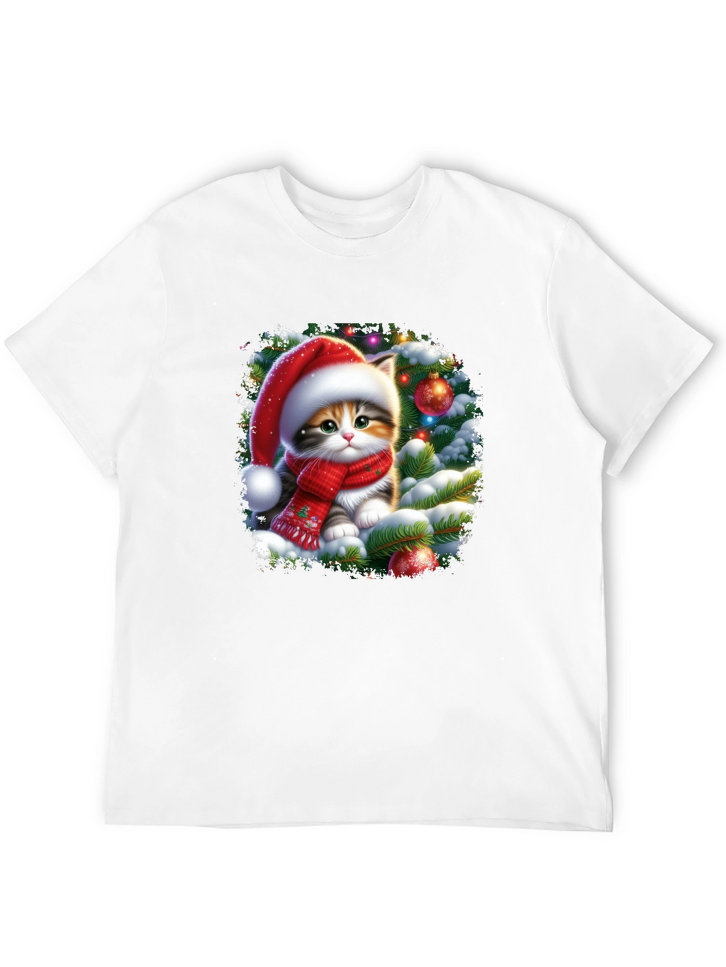 Festive Kitten Christmas T-Shirt