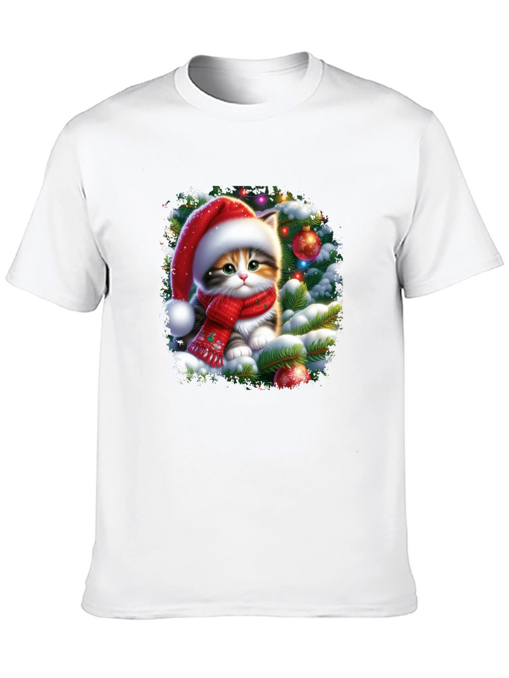 Festive Kitten Christmas T-Shirt