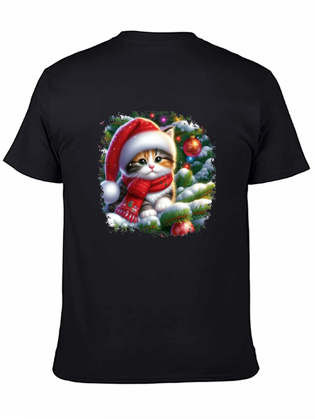 Festive Kitten Christmas T-Shirt
