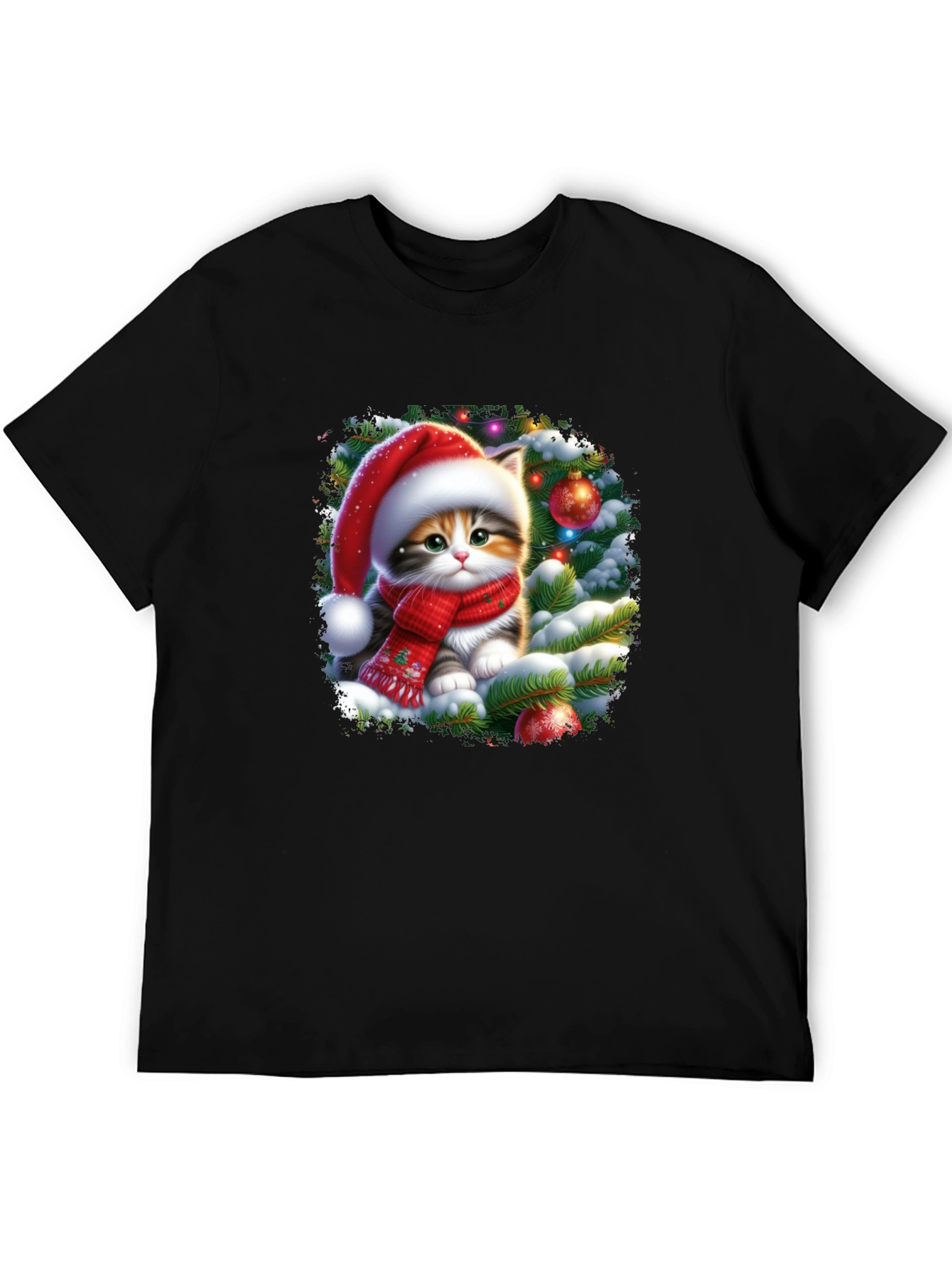 Festive Kitten Christmas T-Shirt