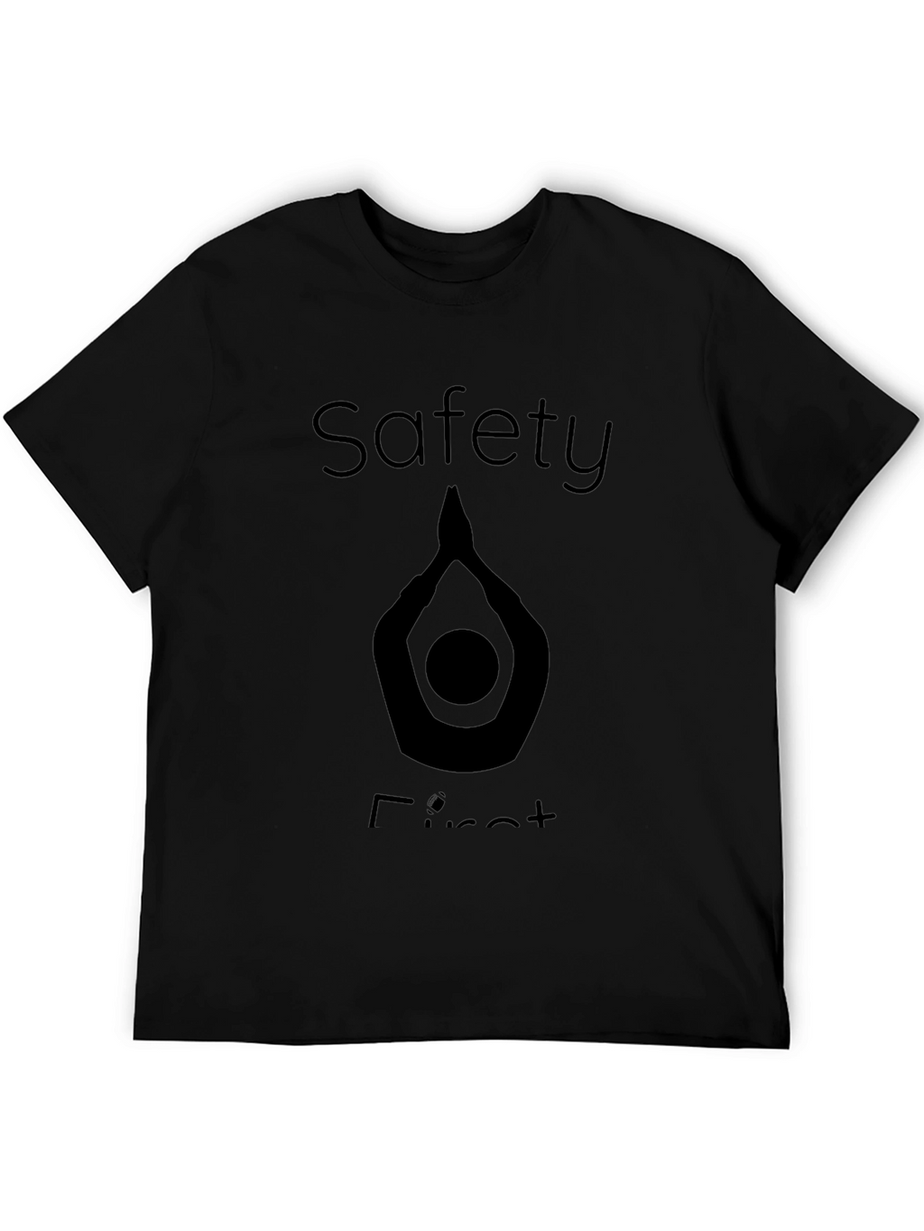 Safety First Graphic T-Shirt - Black