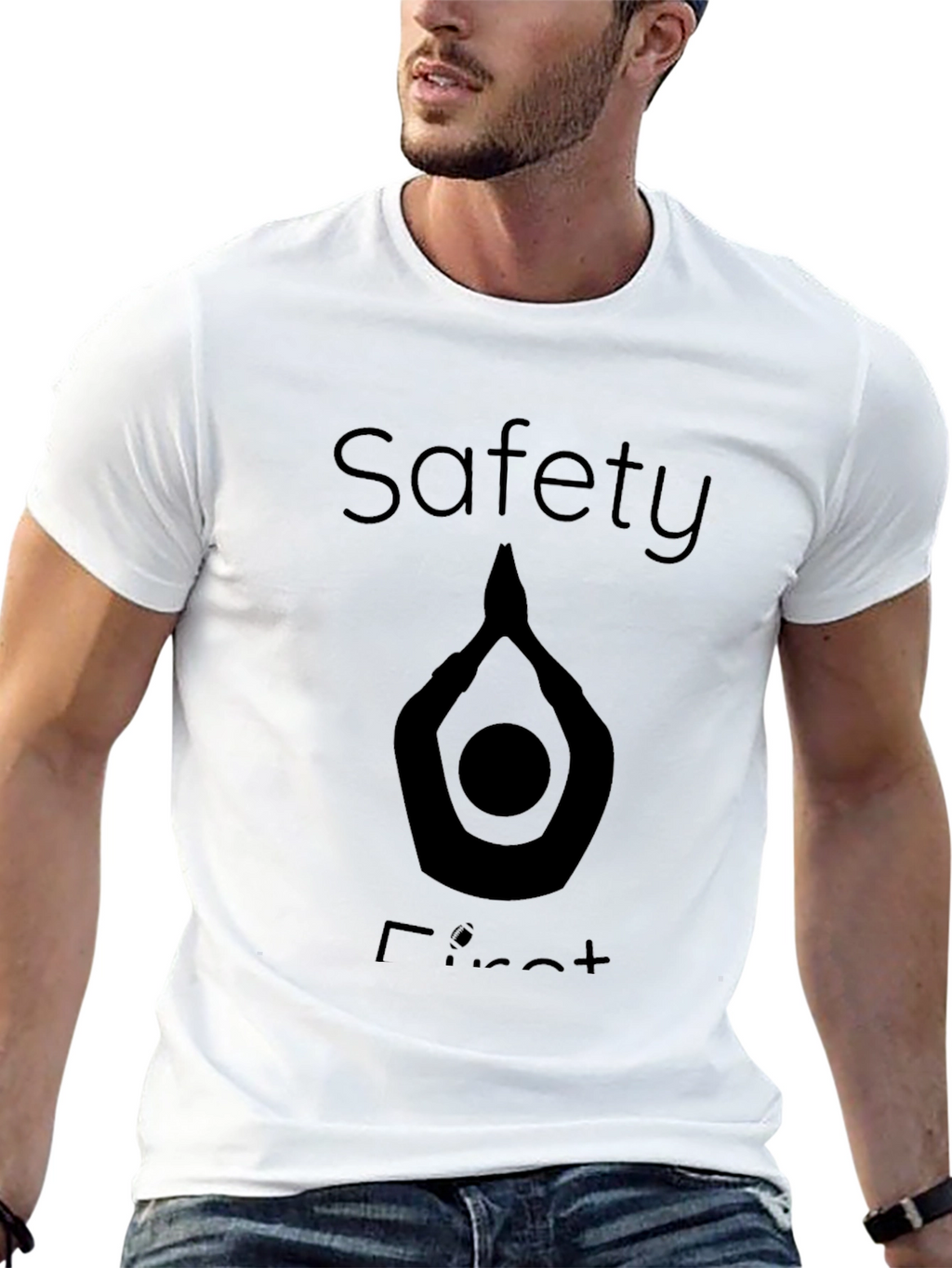 Safety First Graphic T-Shirt - Black