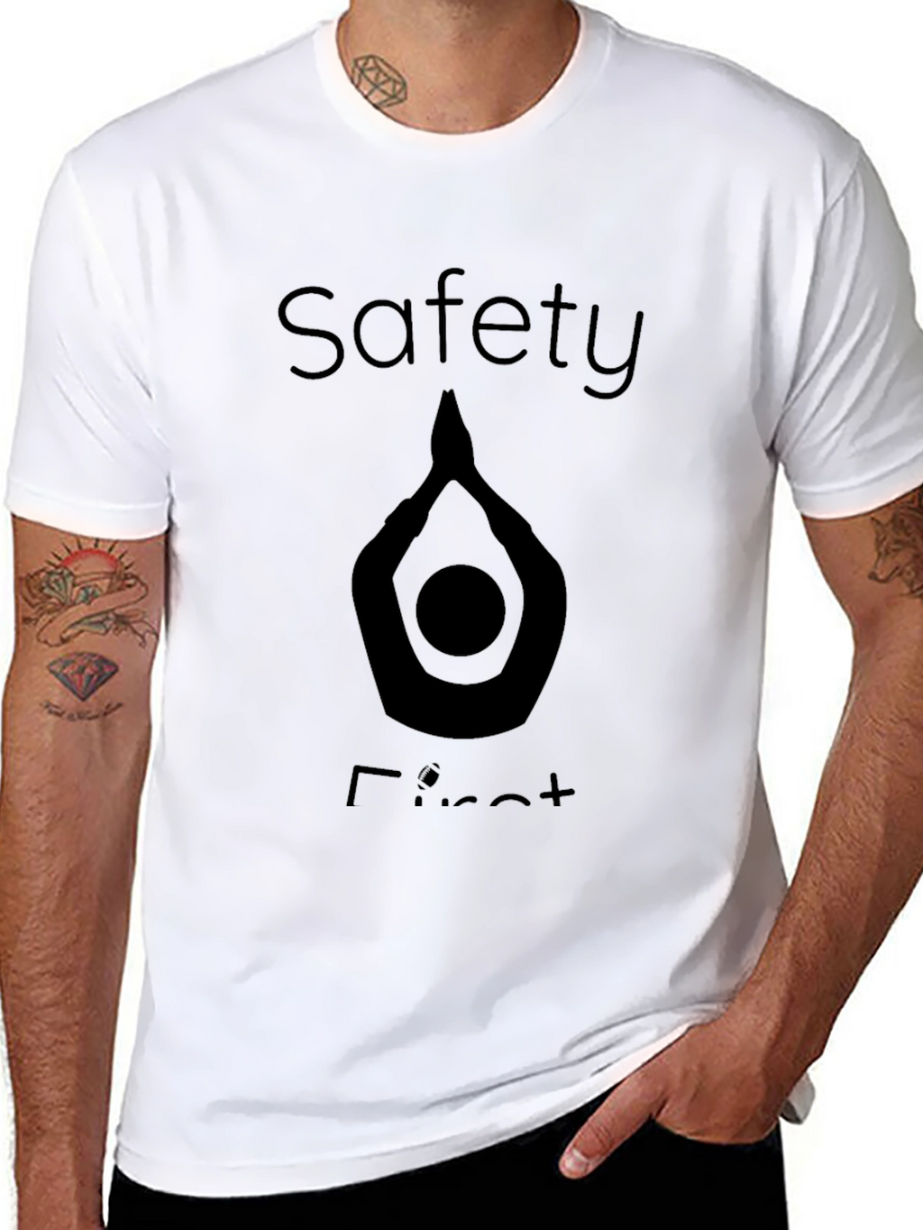 Safety First Graphic T-Shirt - Black