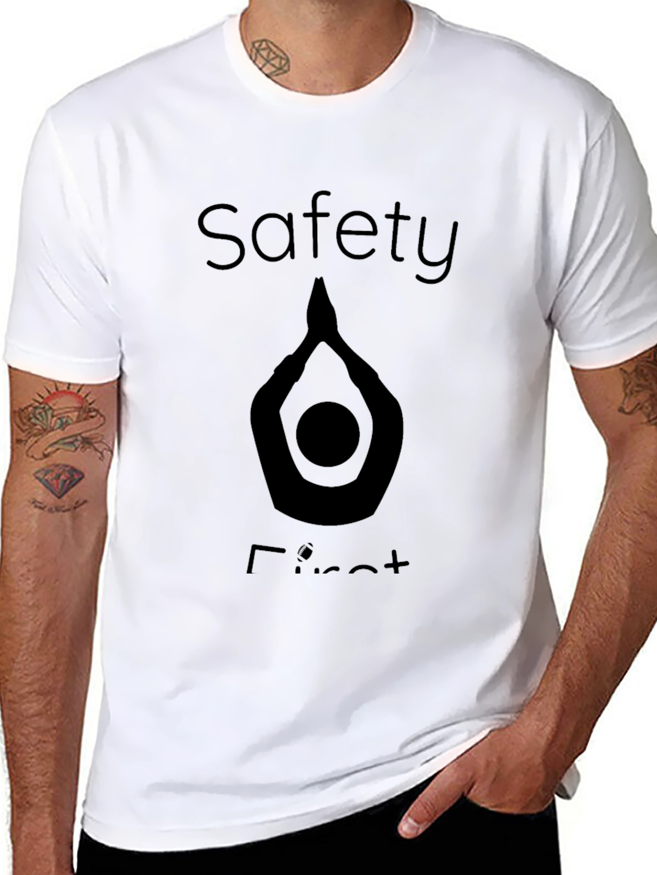 Safety First Graphic T-Shirt - Black