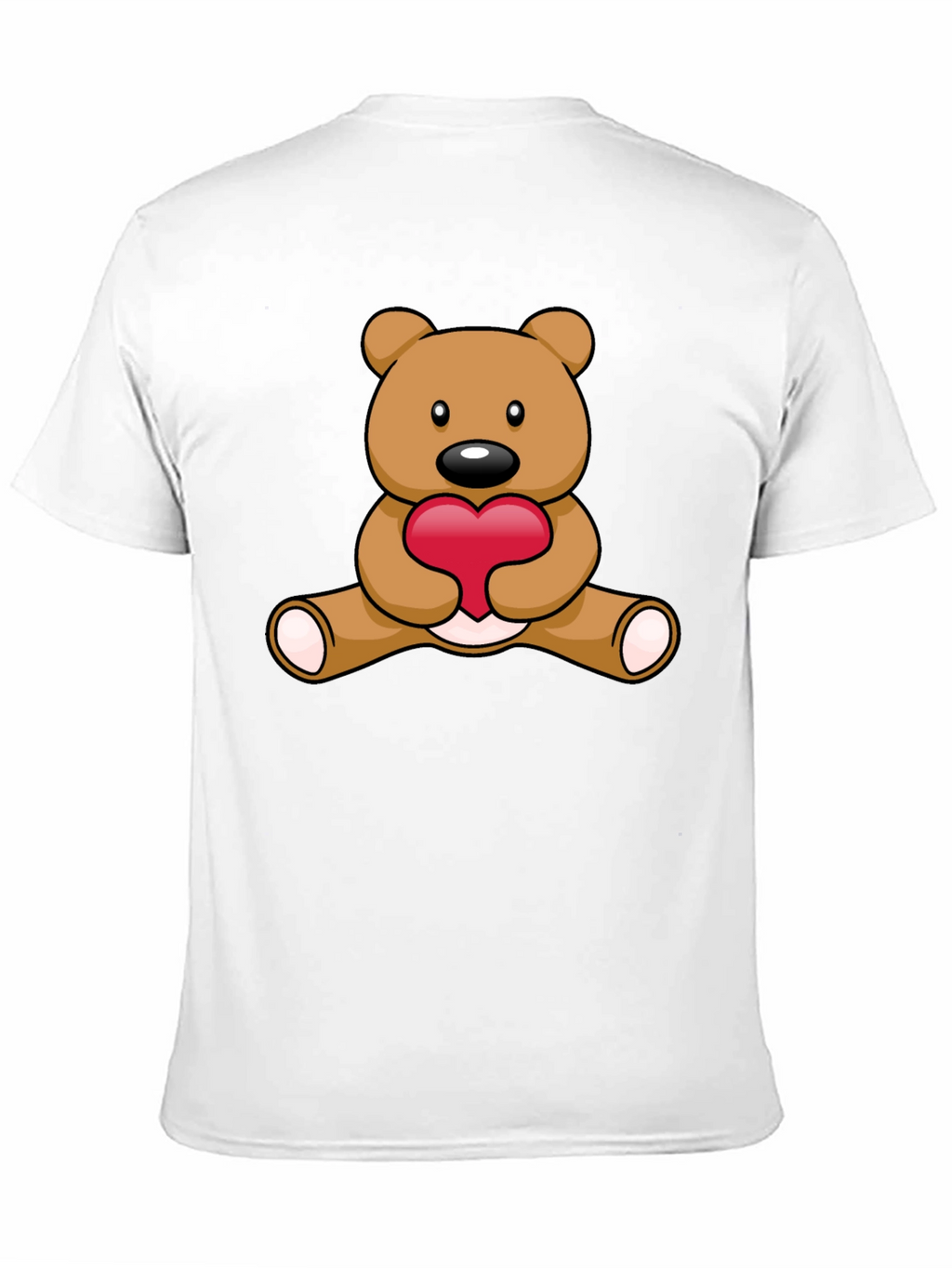 Cute Teddy Bear Heart Graphic T-Shirt
