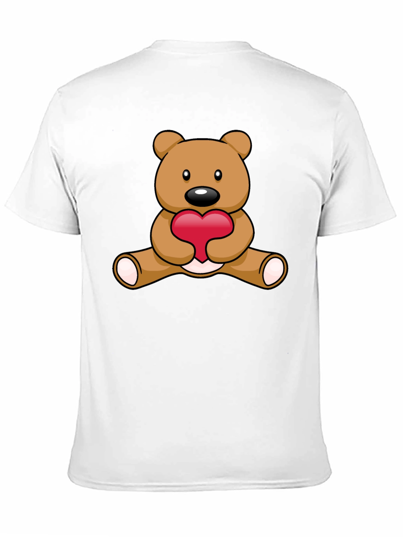 Cute Teddy Bear Heart Graphic T-Shirt