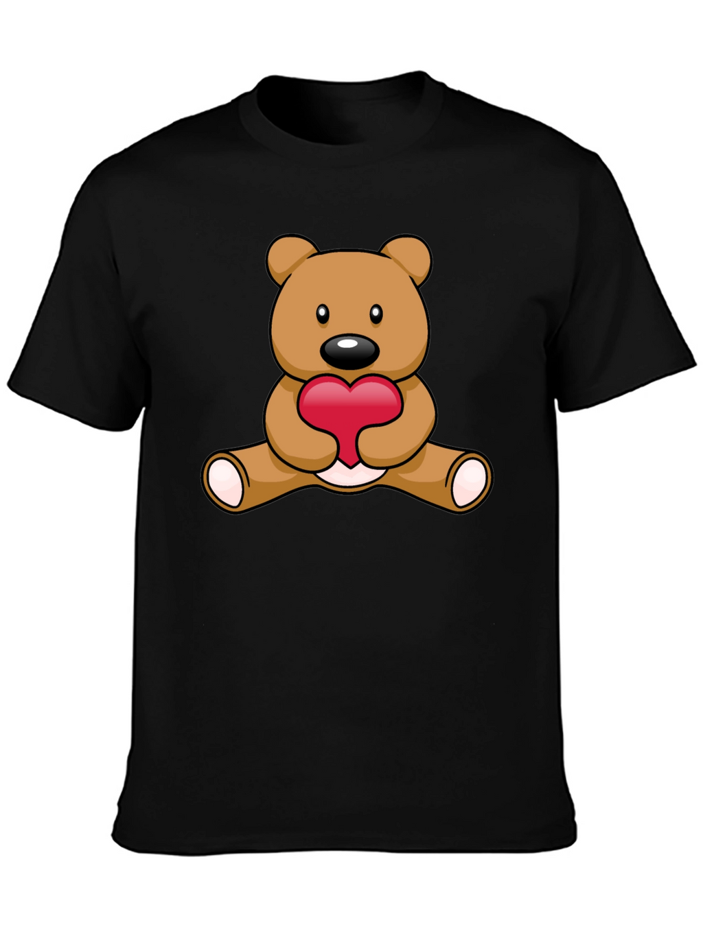 Cute Teddy Bear Heart Graphic T-Shirt