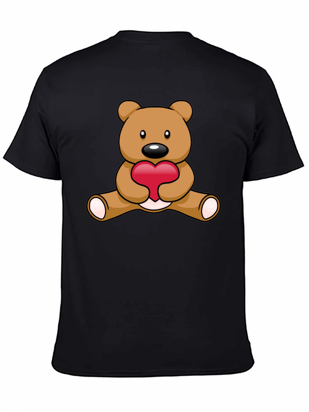 Cute Teddy Bear Heart Graphic T-Shirt