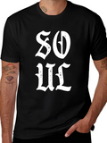 Soul Graphic Tee - Mens Black Cotton T-Shirt