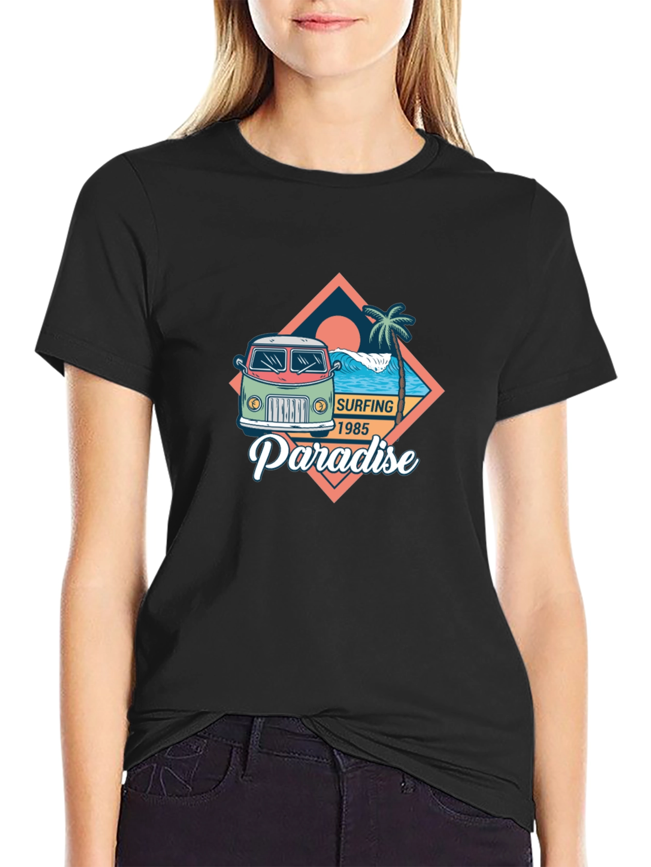 Surfing Paradise 1985 Graphic T-Shirt