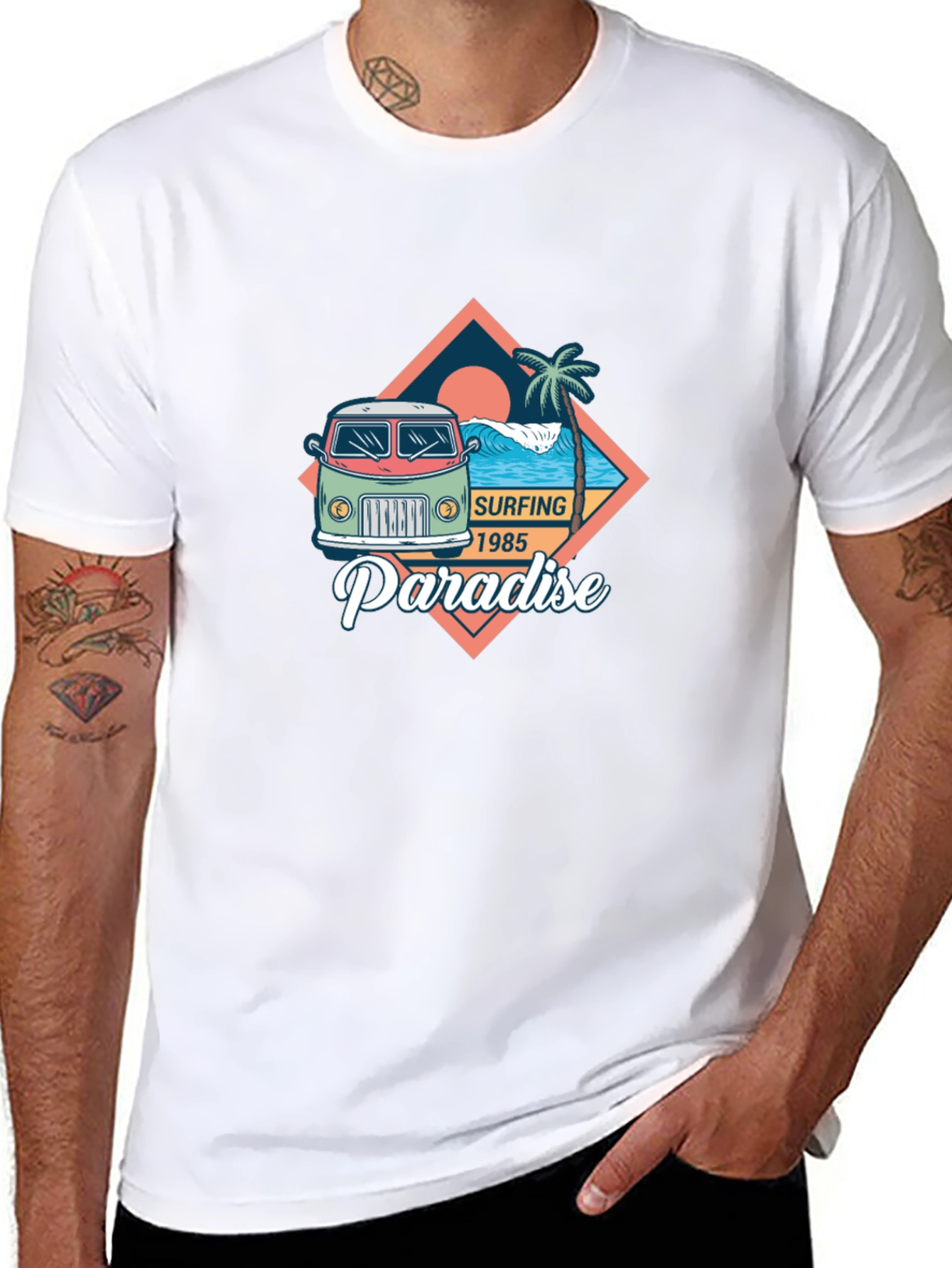 Surfing Paradise 1985 Graphic T-Shirt