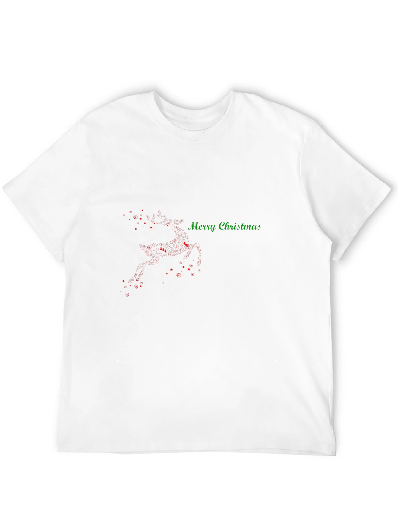 Merry Christmas Reindeer T-Shirt - Holiday Festive Wear