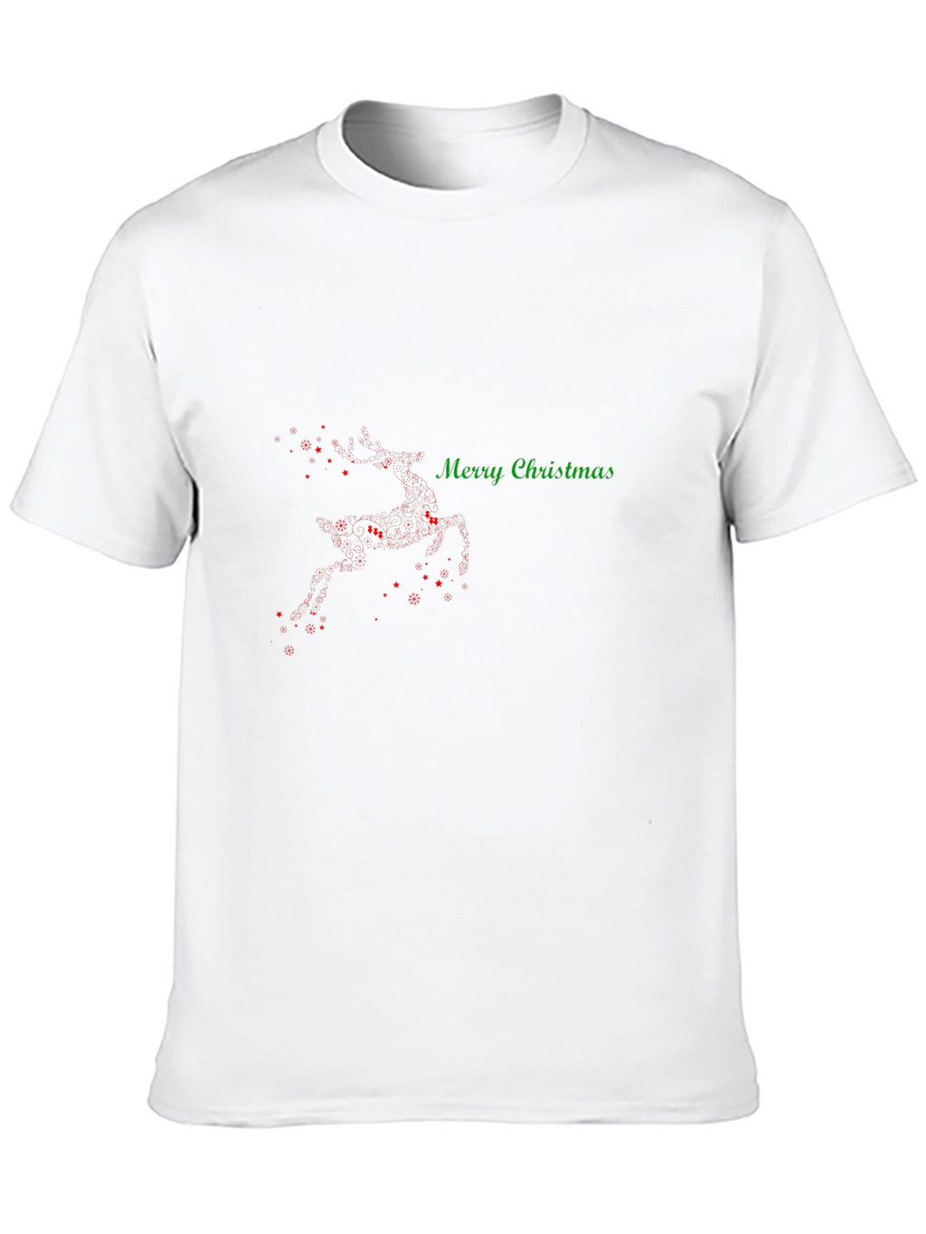 Merry Christmas Reindeer T-Shirt - Holiday Festive Wear