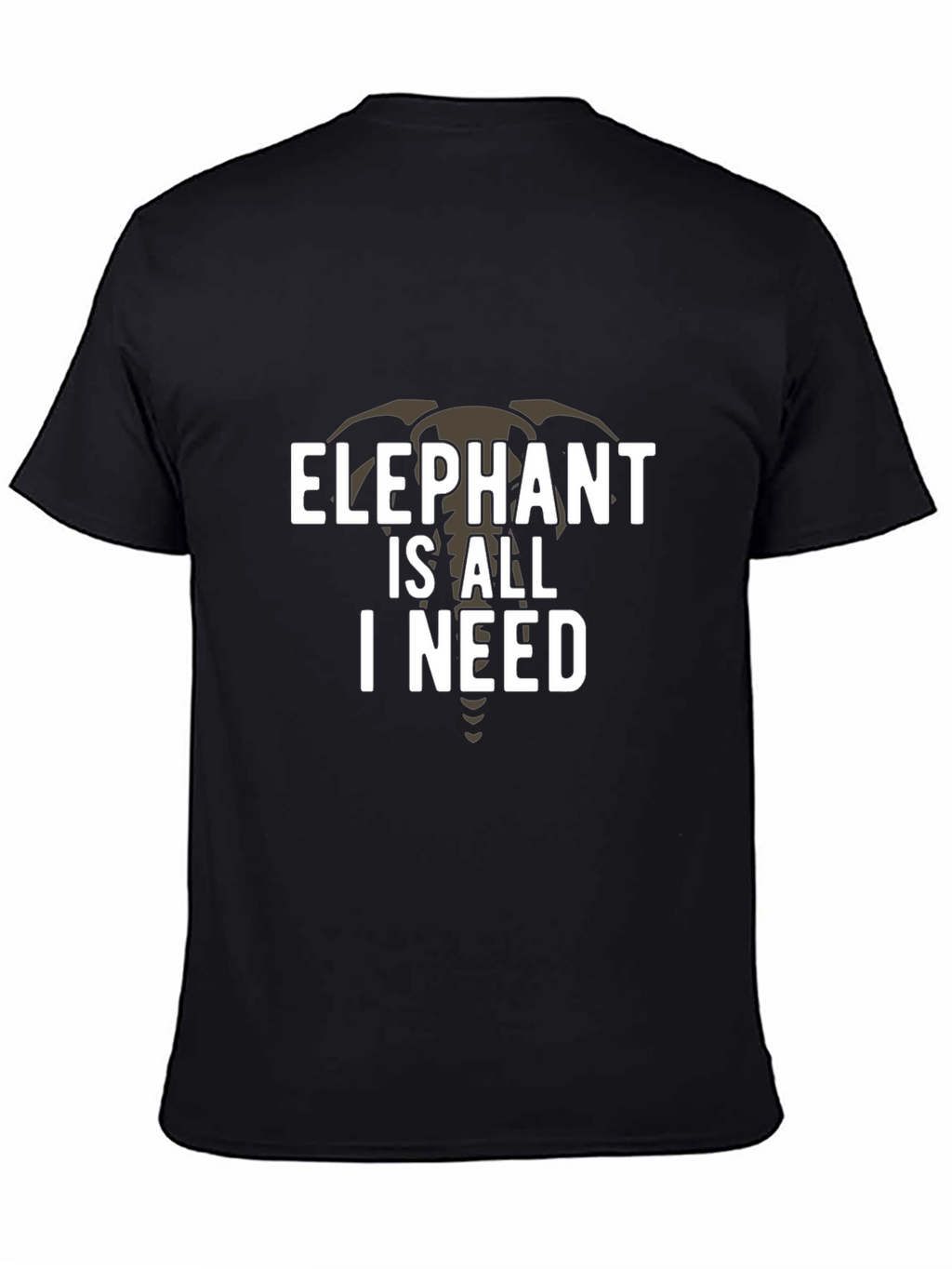 Elephant Is All I Need Graphic Tee - Black